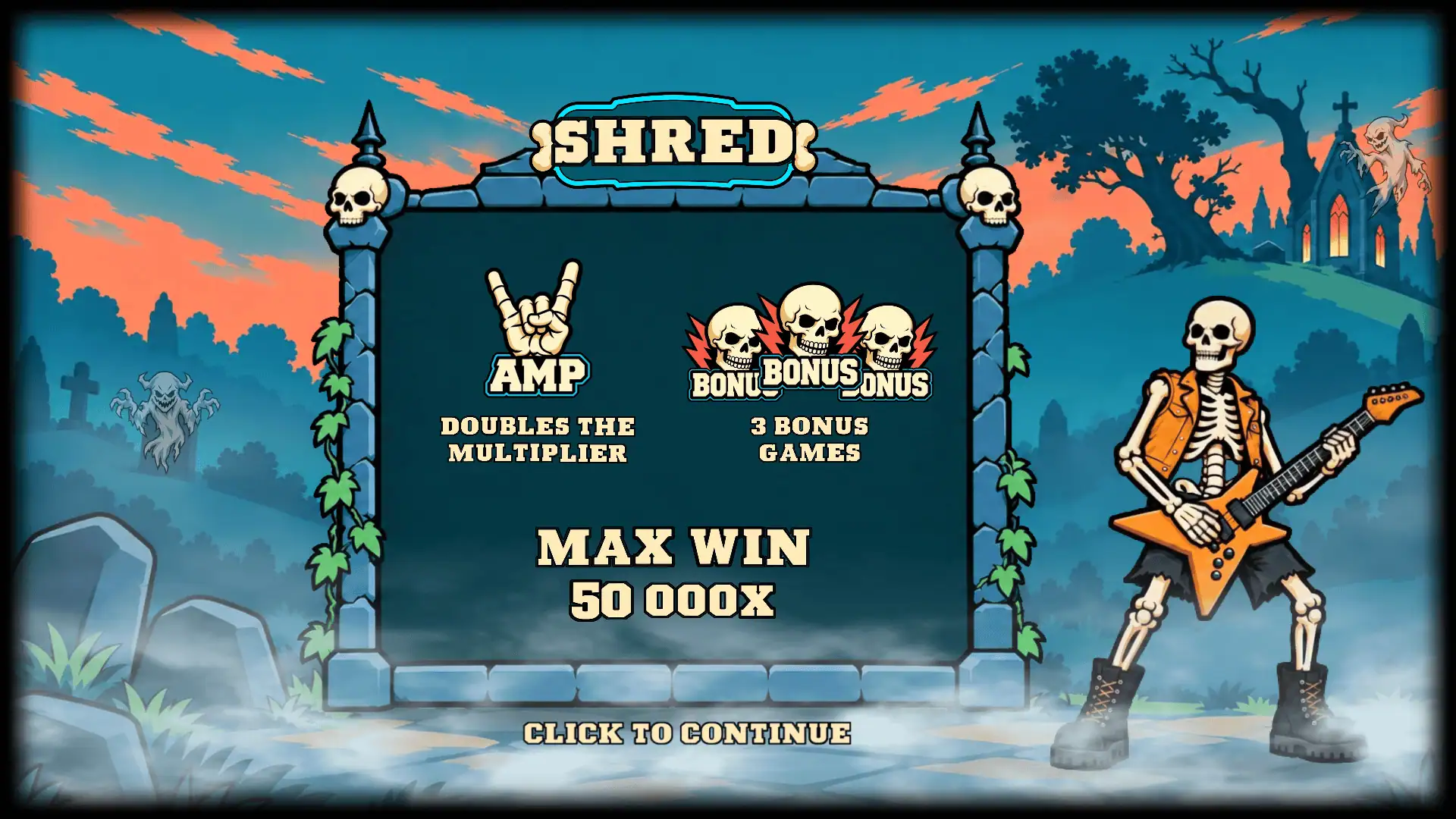 Shred slot intro screen