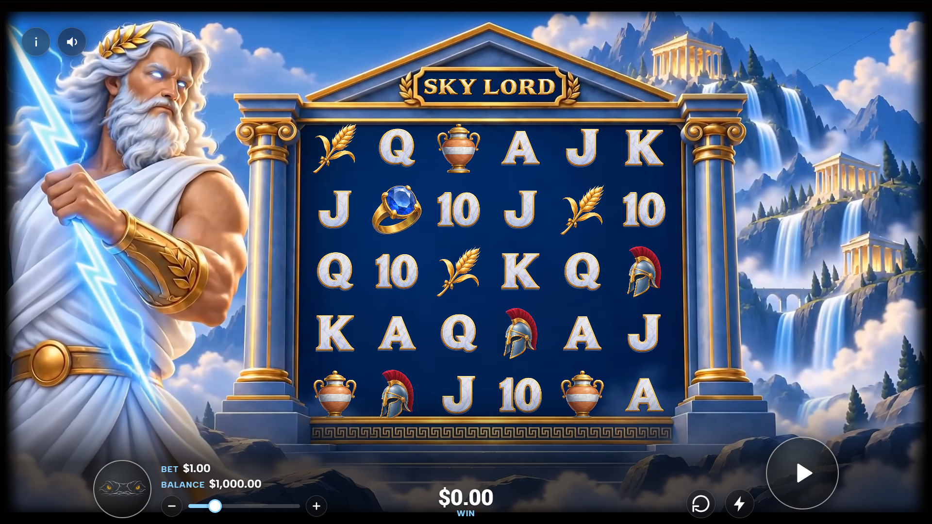 Sky Lord slot gameplay reels