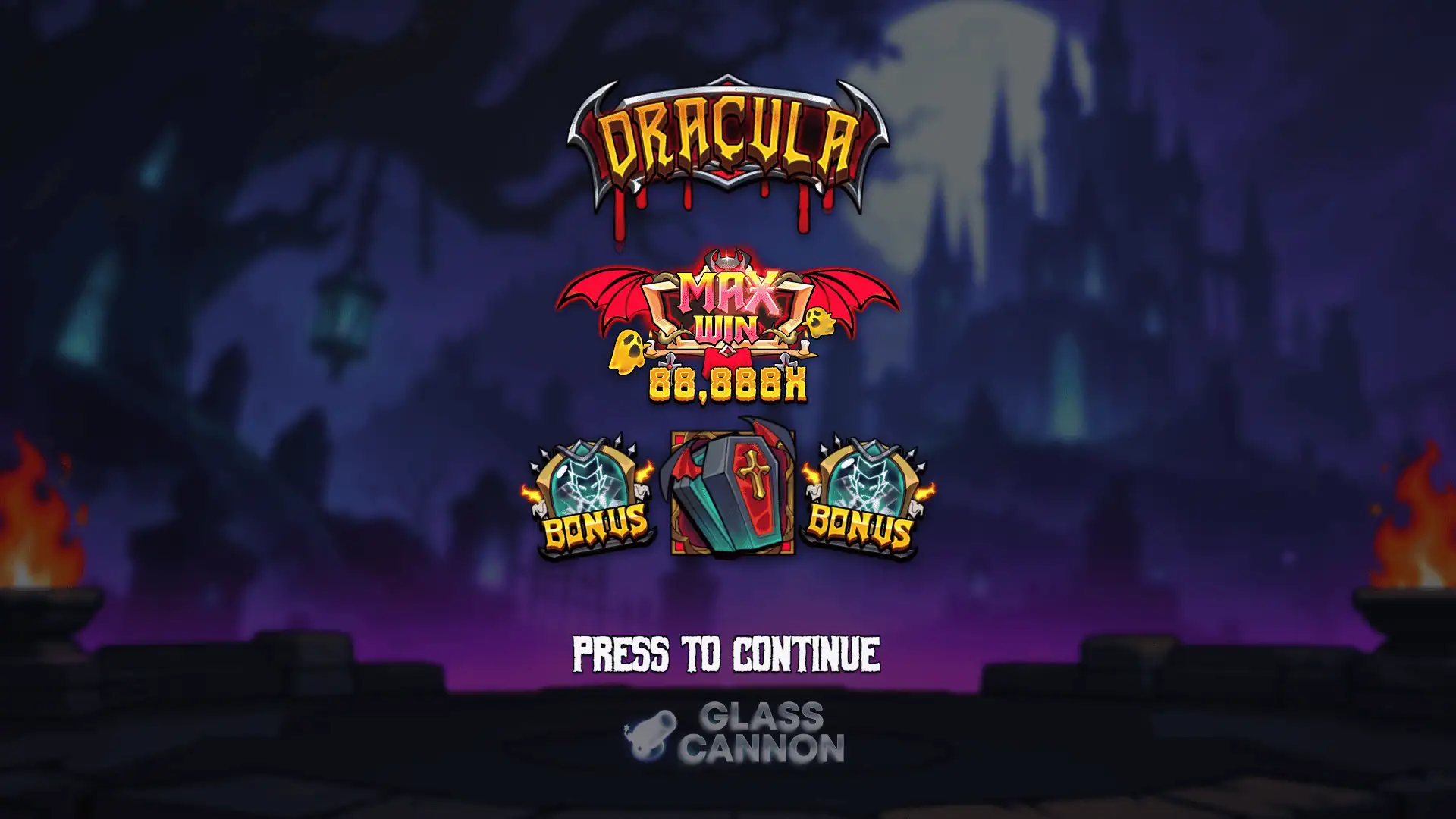 Dracula slot intro screen