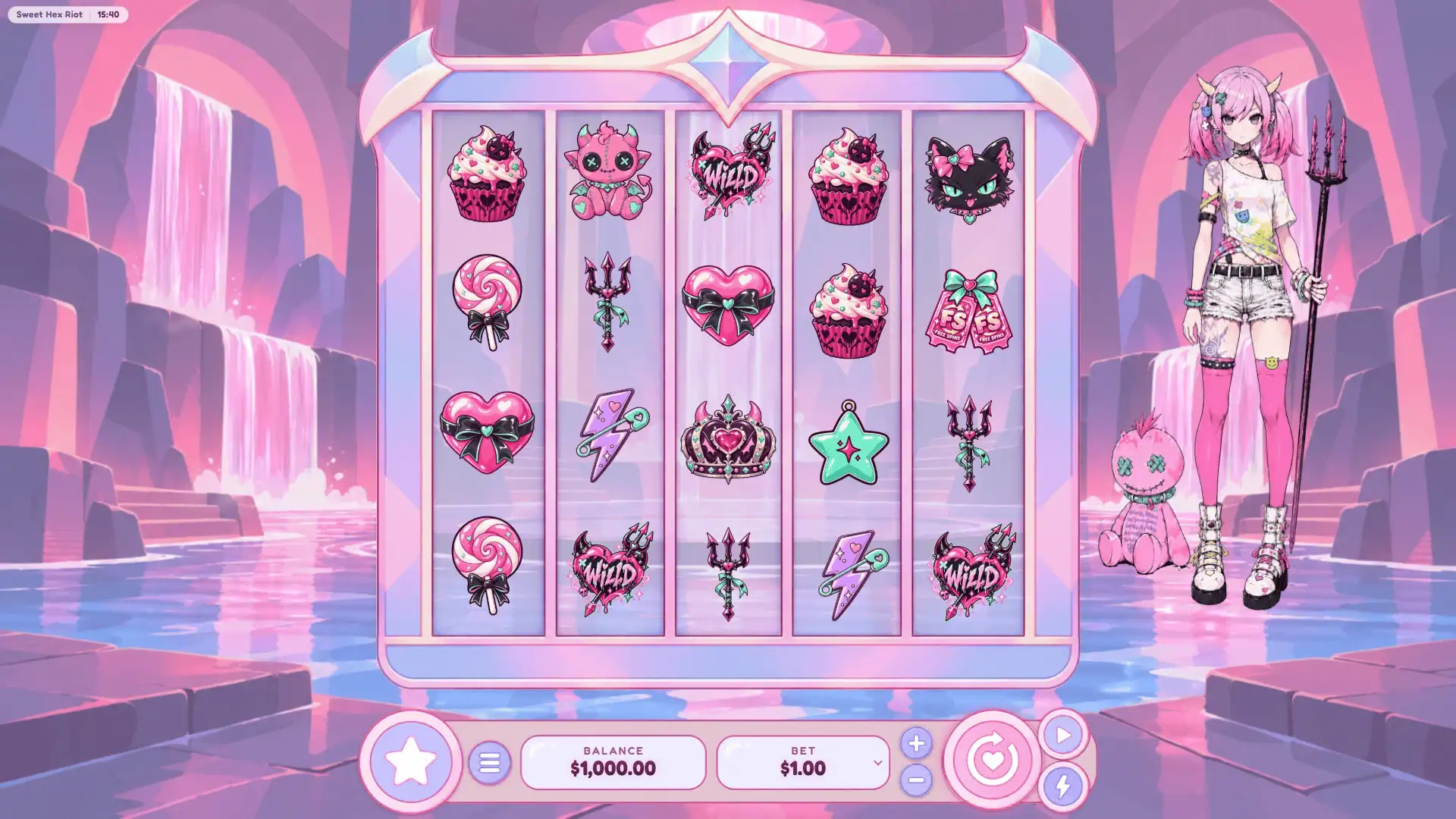 Sweet Hex Riot slot gameplay reels