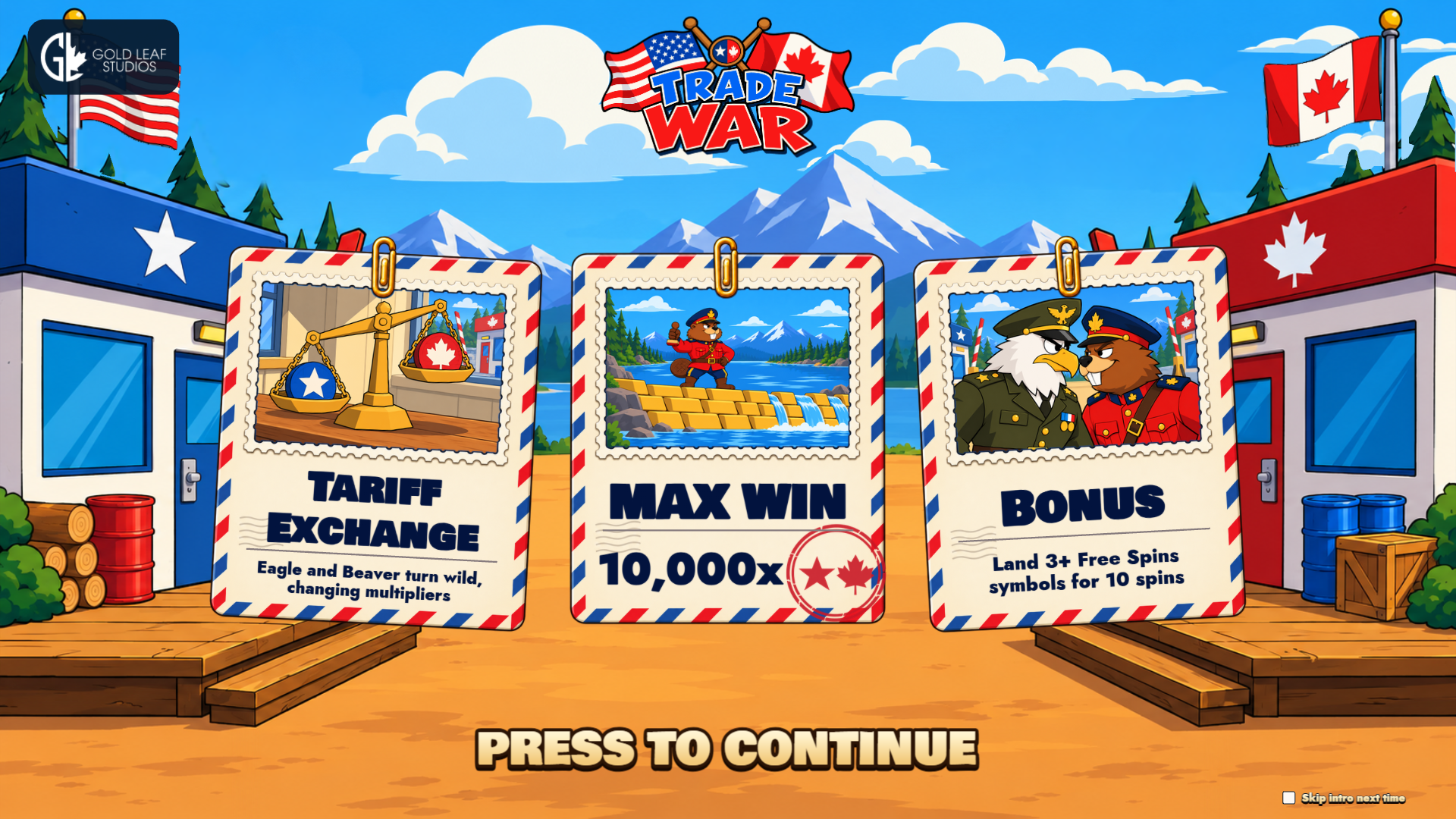 Trade War slot intro screen