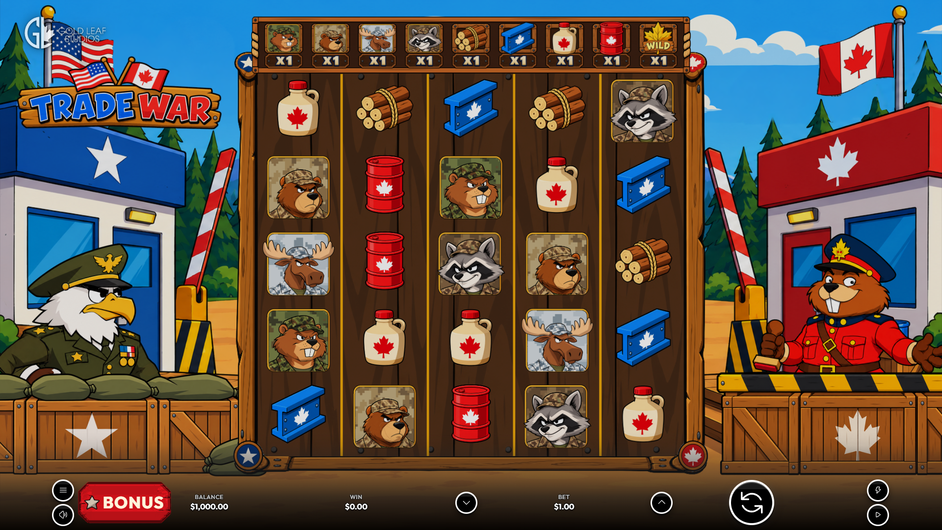 Trade War slot gameplay reels