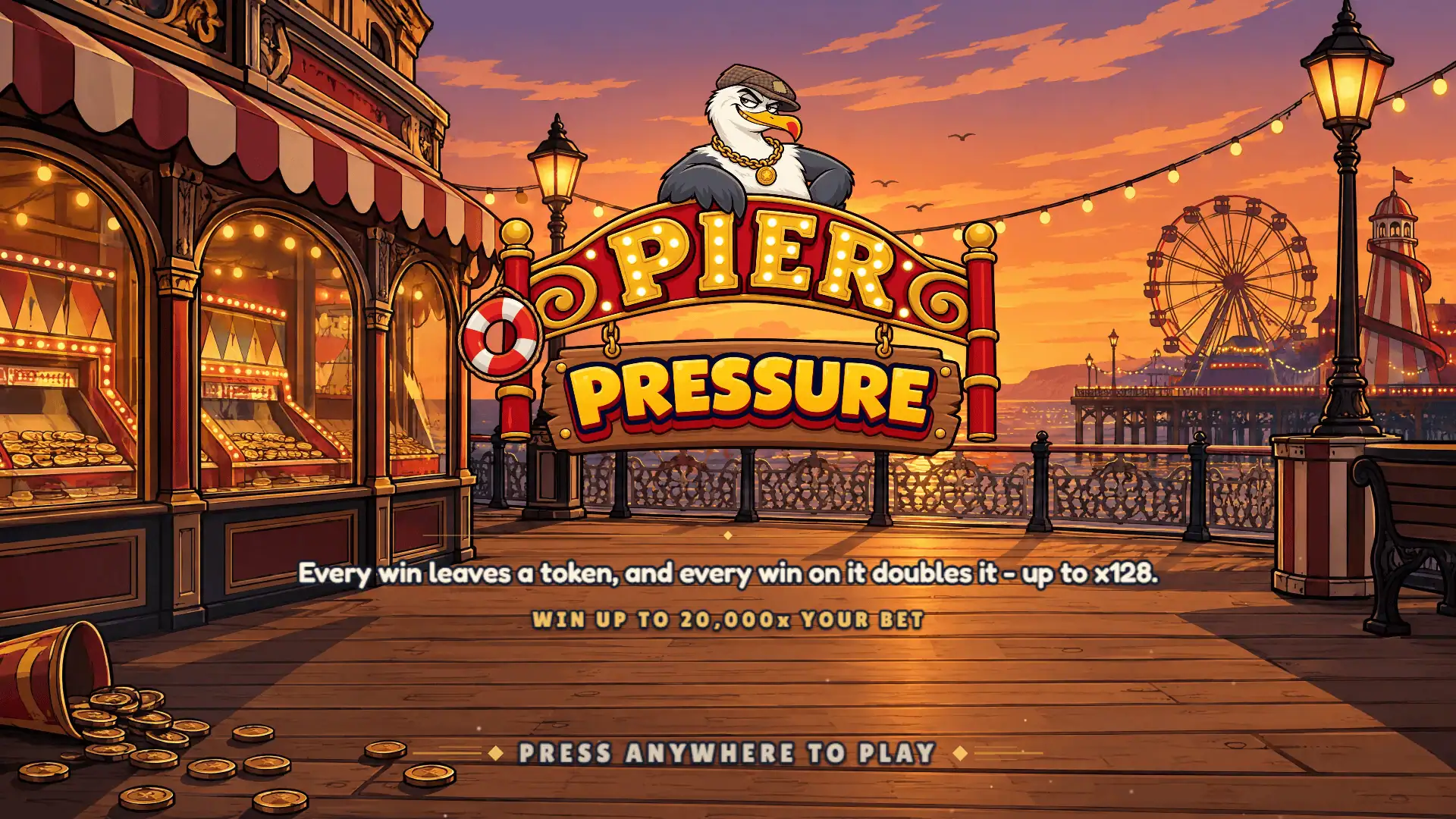Pier Pressure slot intro screen