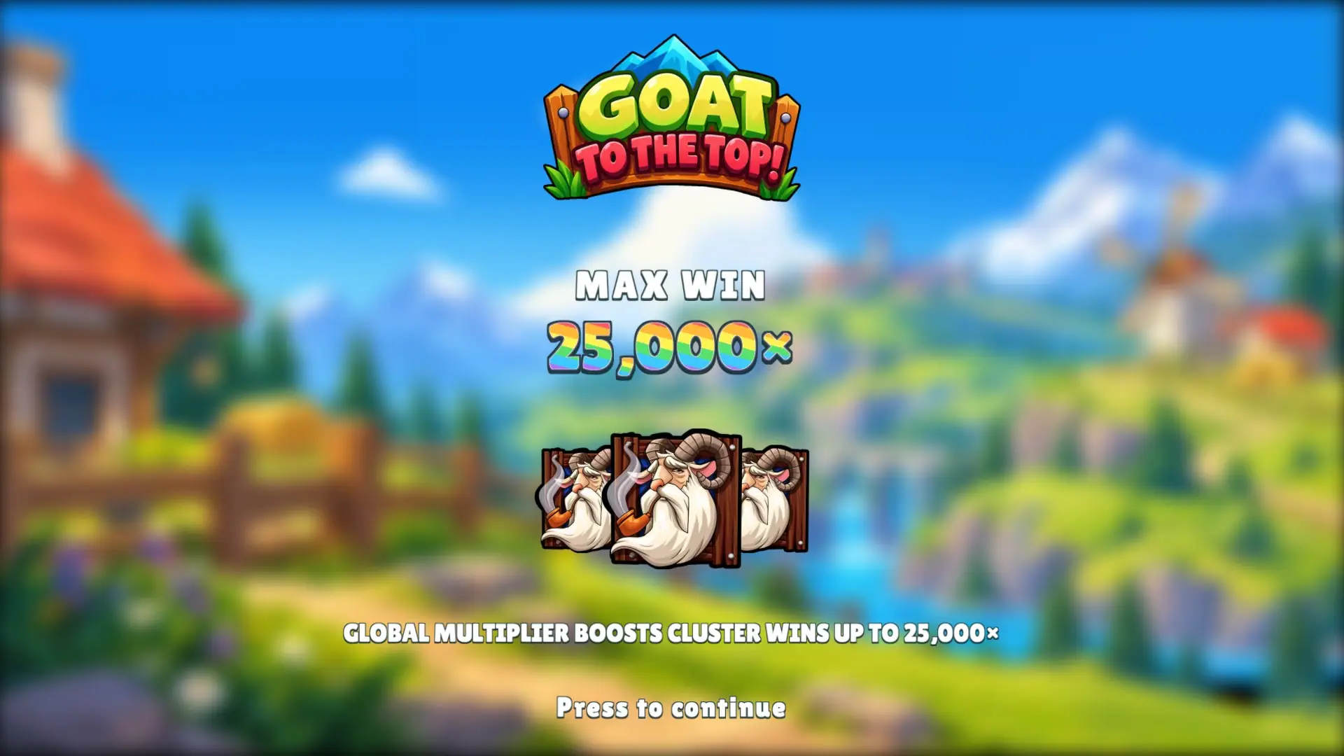 Goat To The Top slot intro screen