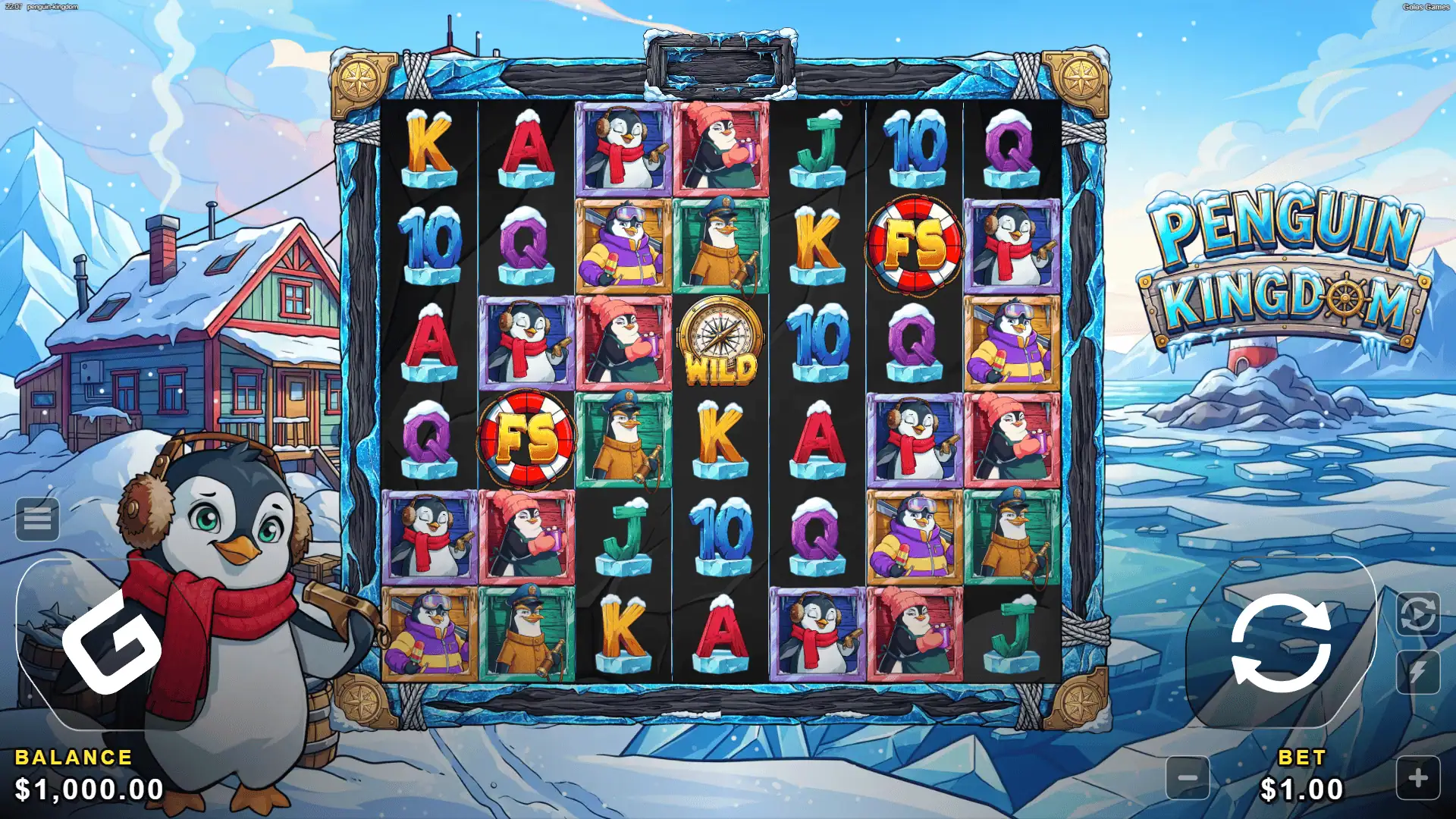 Penguin Kingdom slot gameplay reels
