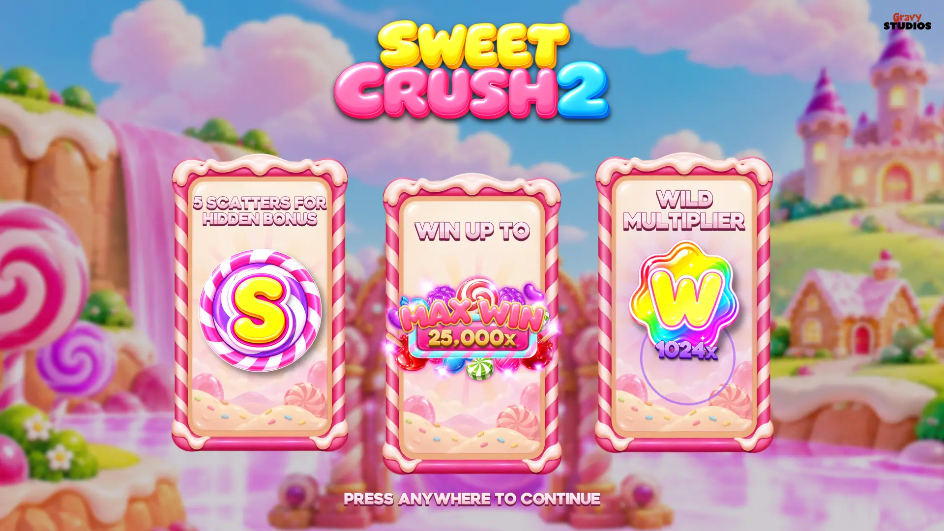 Sweet Crush 2 slot intro screen