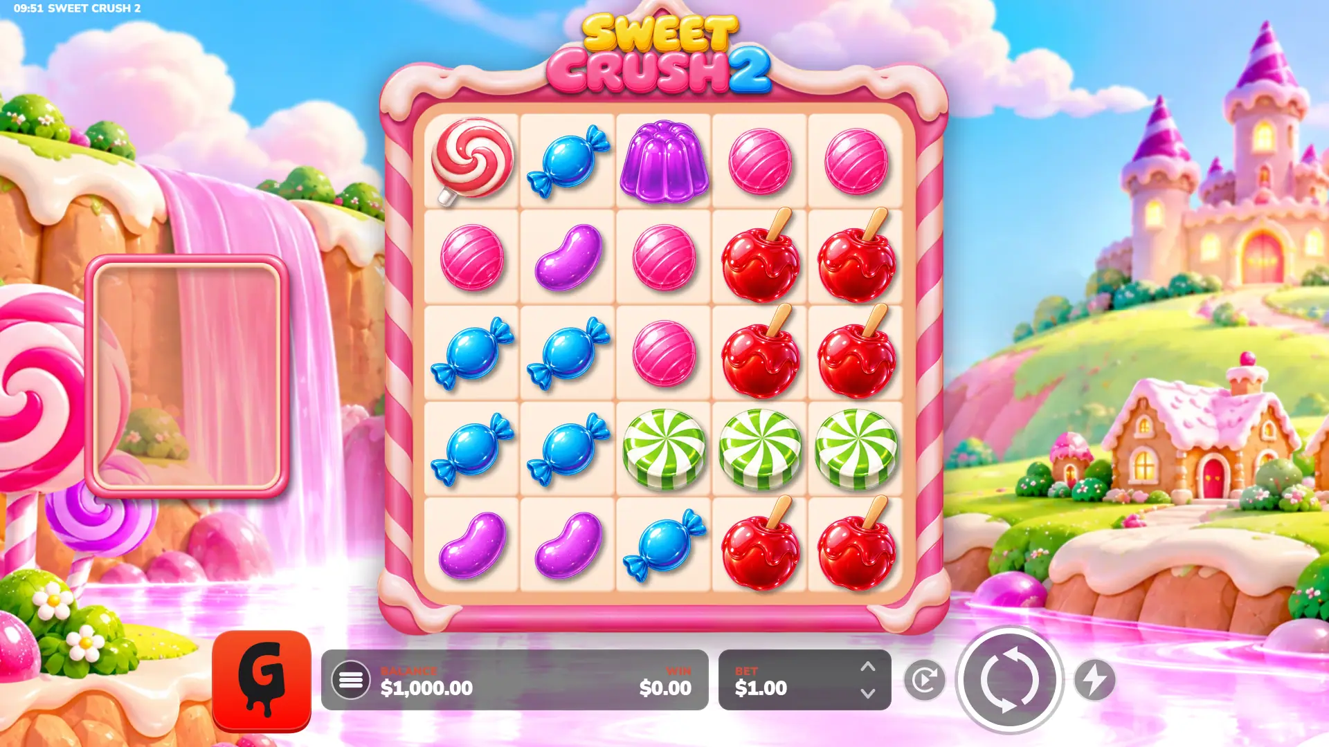 Sweet Crush 2 slot gameplay reels