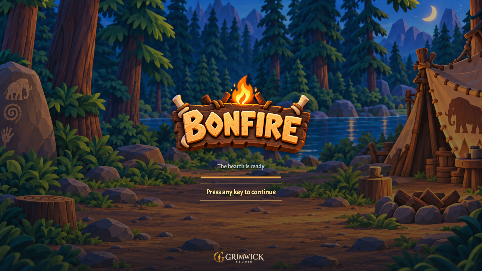 Bonfire slot intro screen