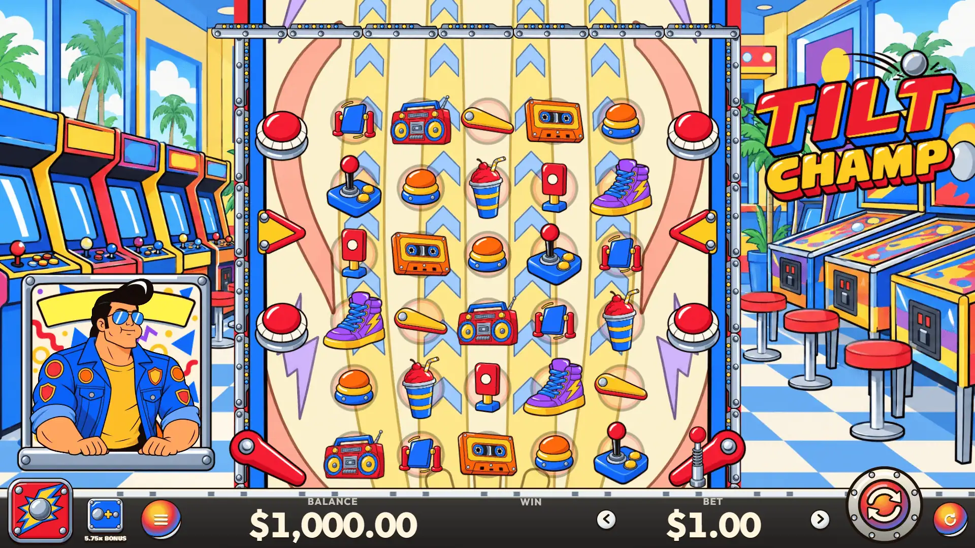 Tilt Champ slot gameplay reels