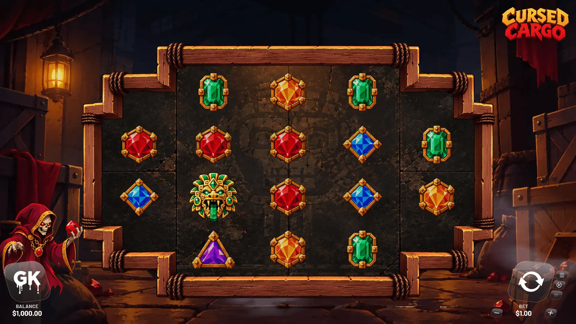 Cursed Cargo slot gameplay reels