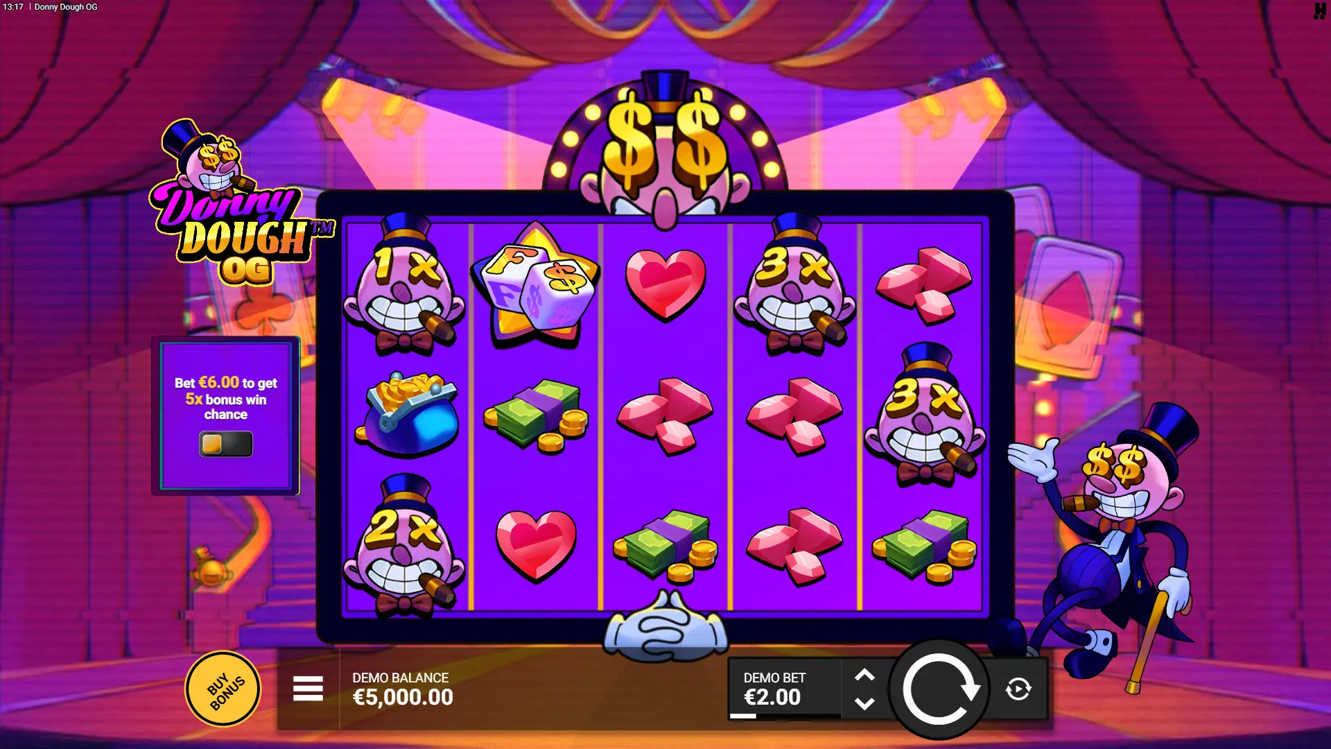 Donny Dough OG slot gameplay reels