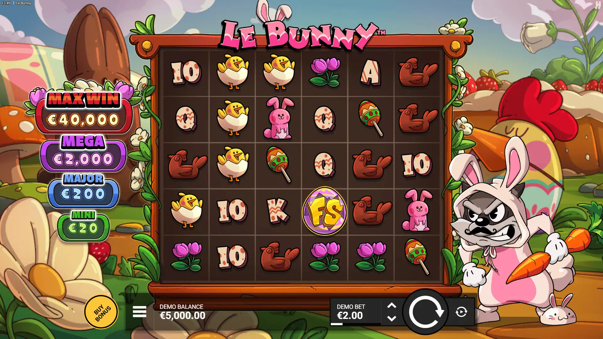 Le Bunny slot gameplay reels