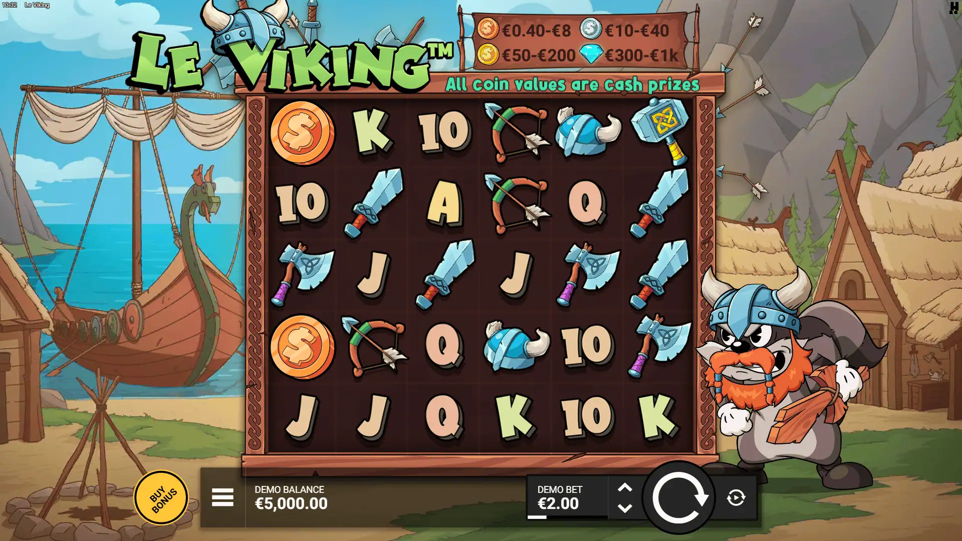Le Viking slot gameplay reels