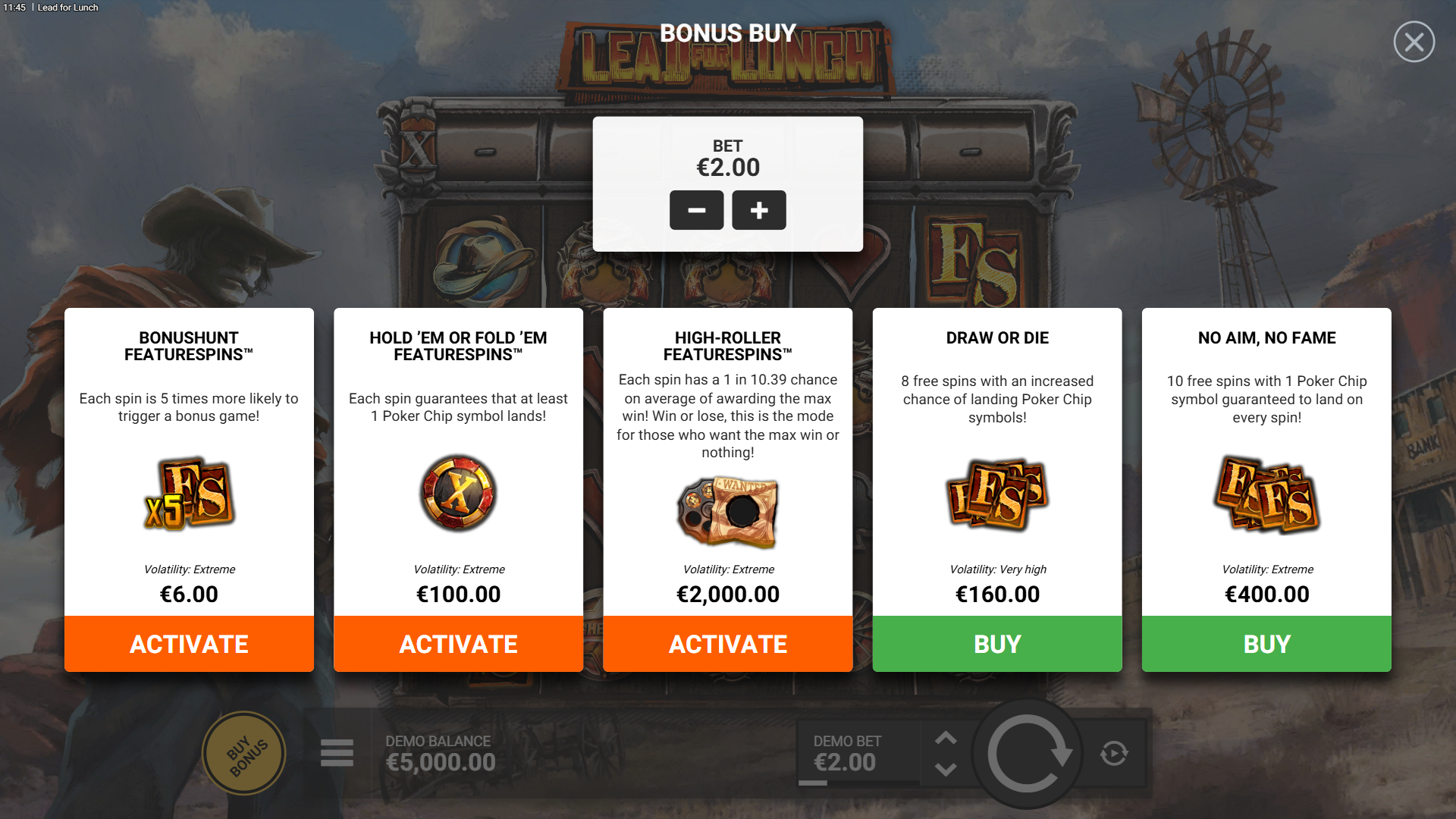 Lead For Lunch bonus buy menu