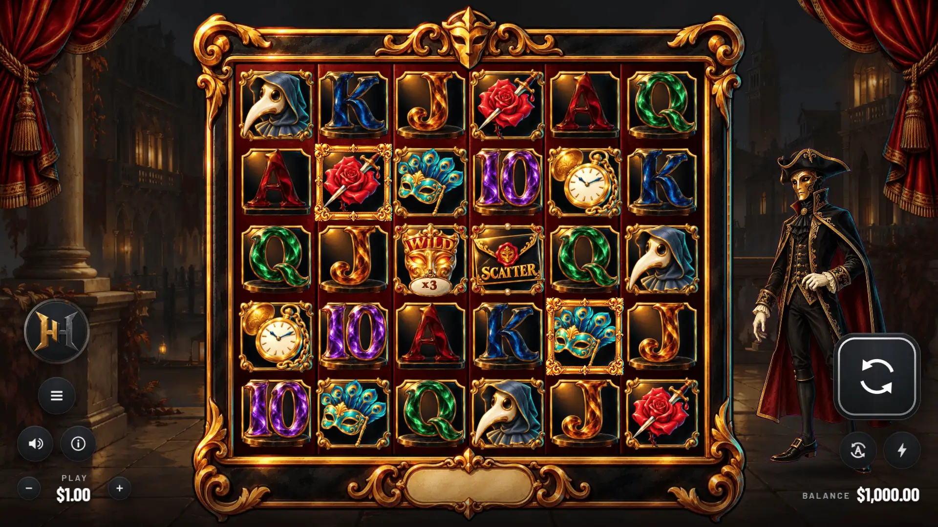Bauta slot gameplay reels