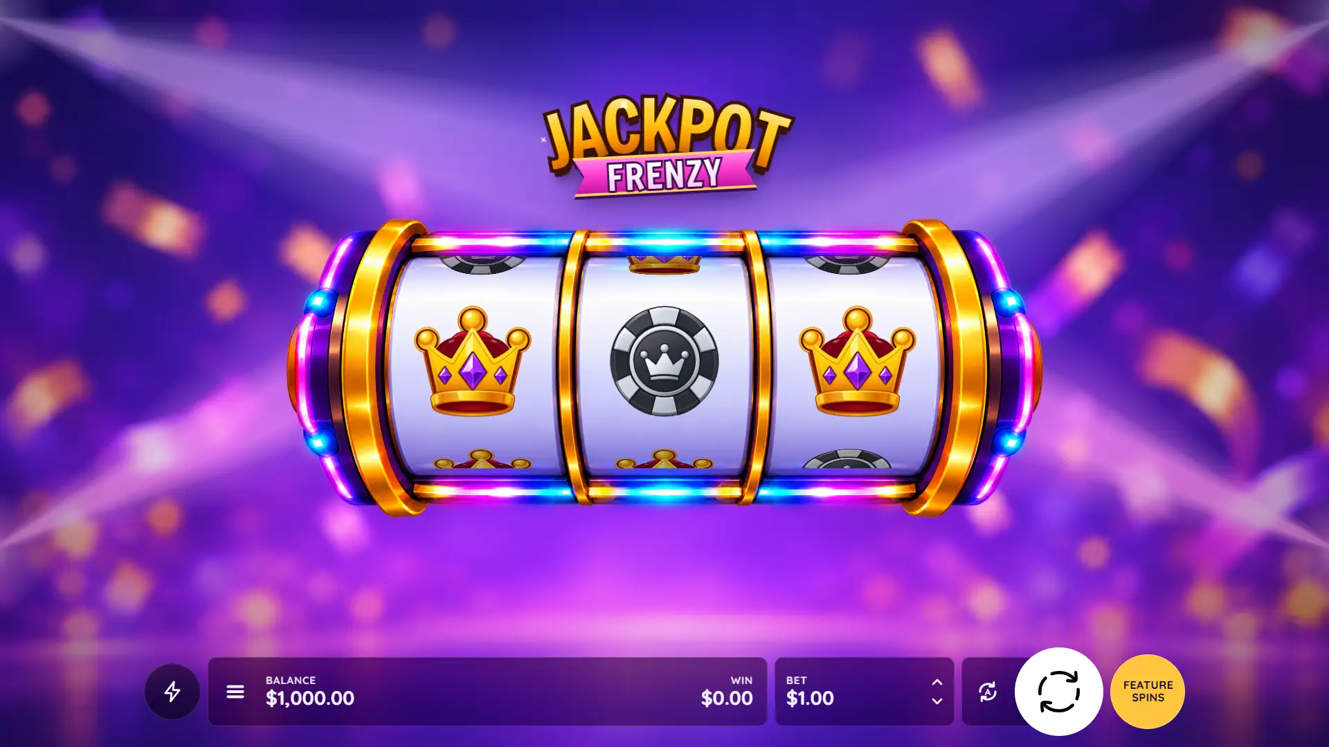 Jackpot Frenzy slot gameplay reels