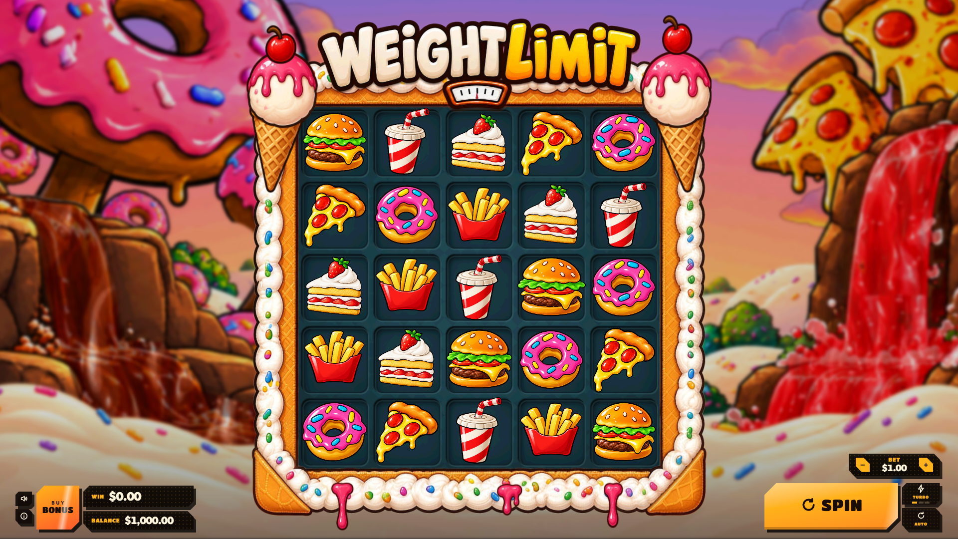 Weight Limit slot gameplay reels