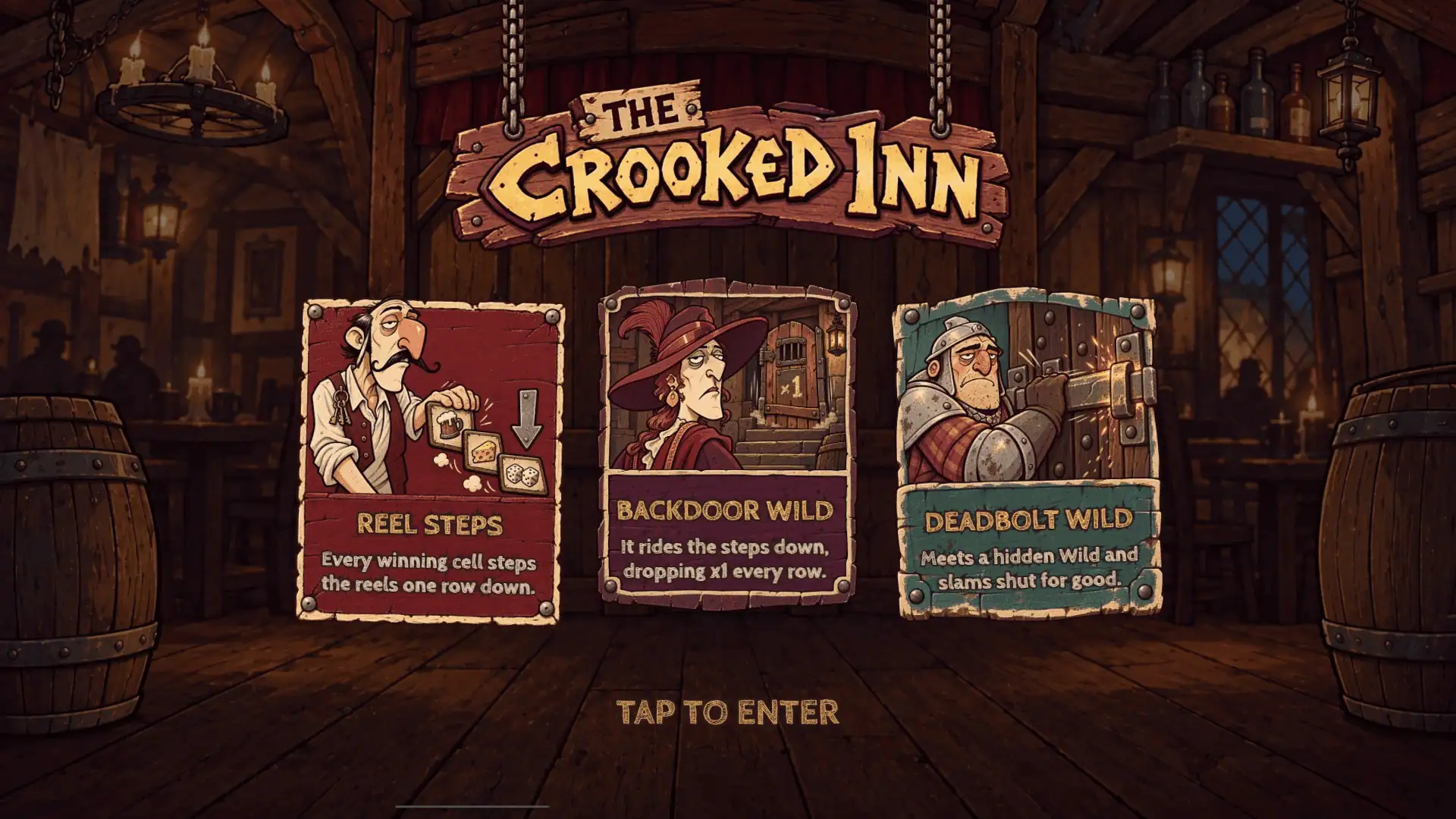 The Crocked Inn slot intro screen