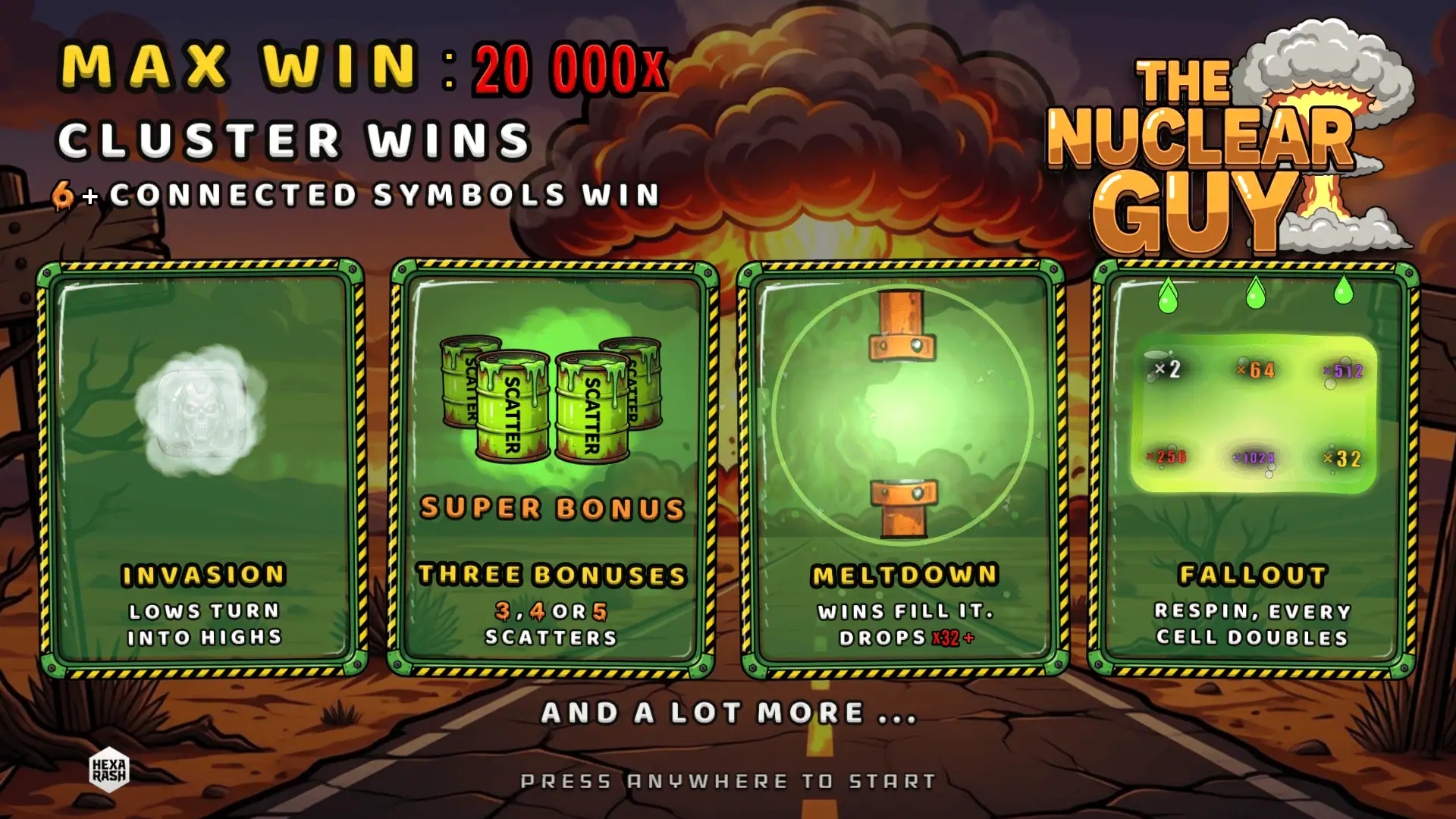 The Nuclear Guy slot intro screen