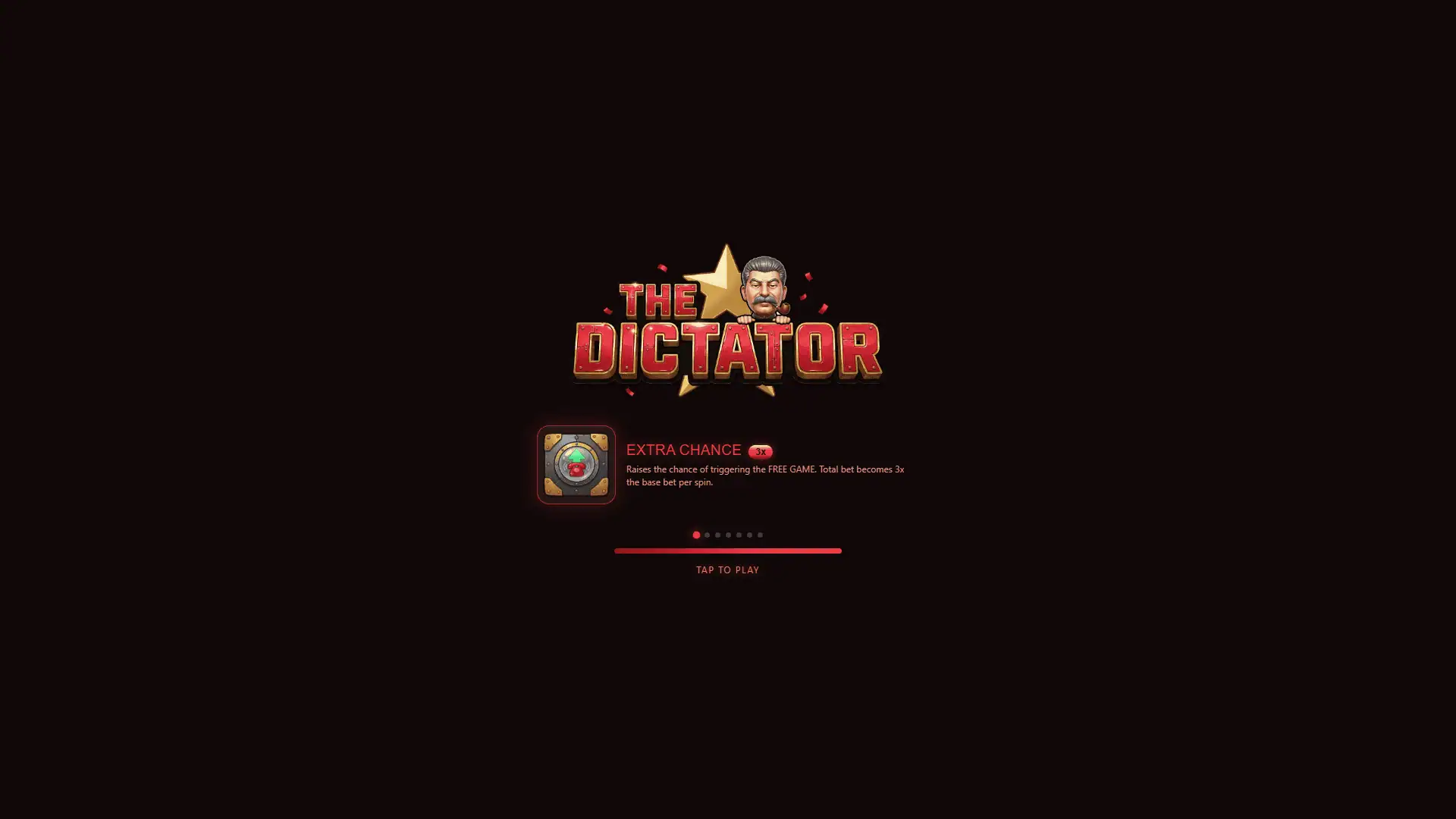 The Dictator slot intro screen