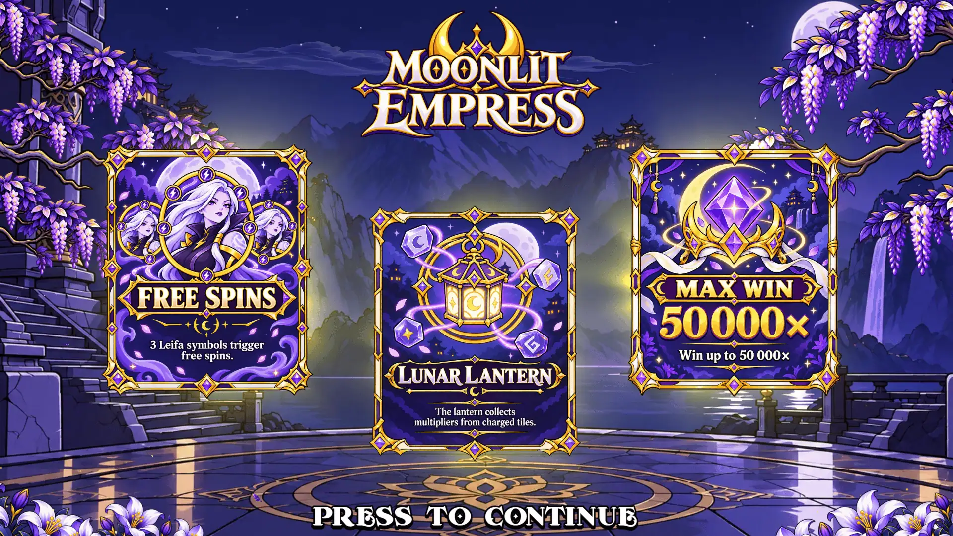 Moonlit Empress slot intro screen
