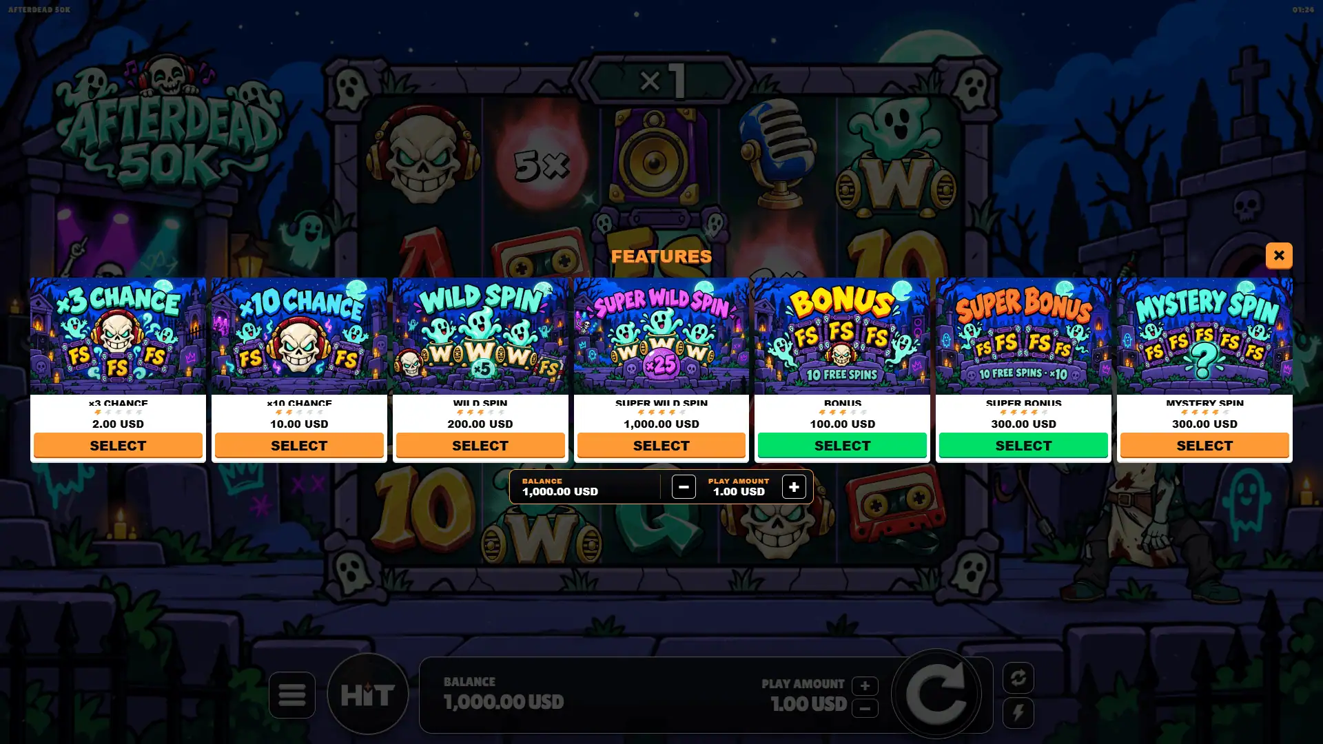 Afterdead 50k bonus buy menu