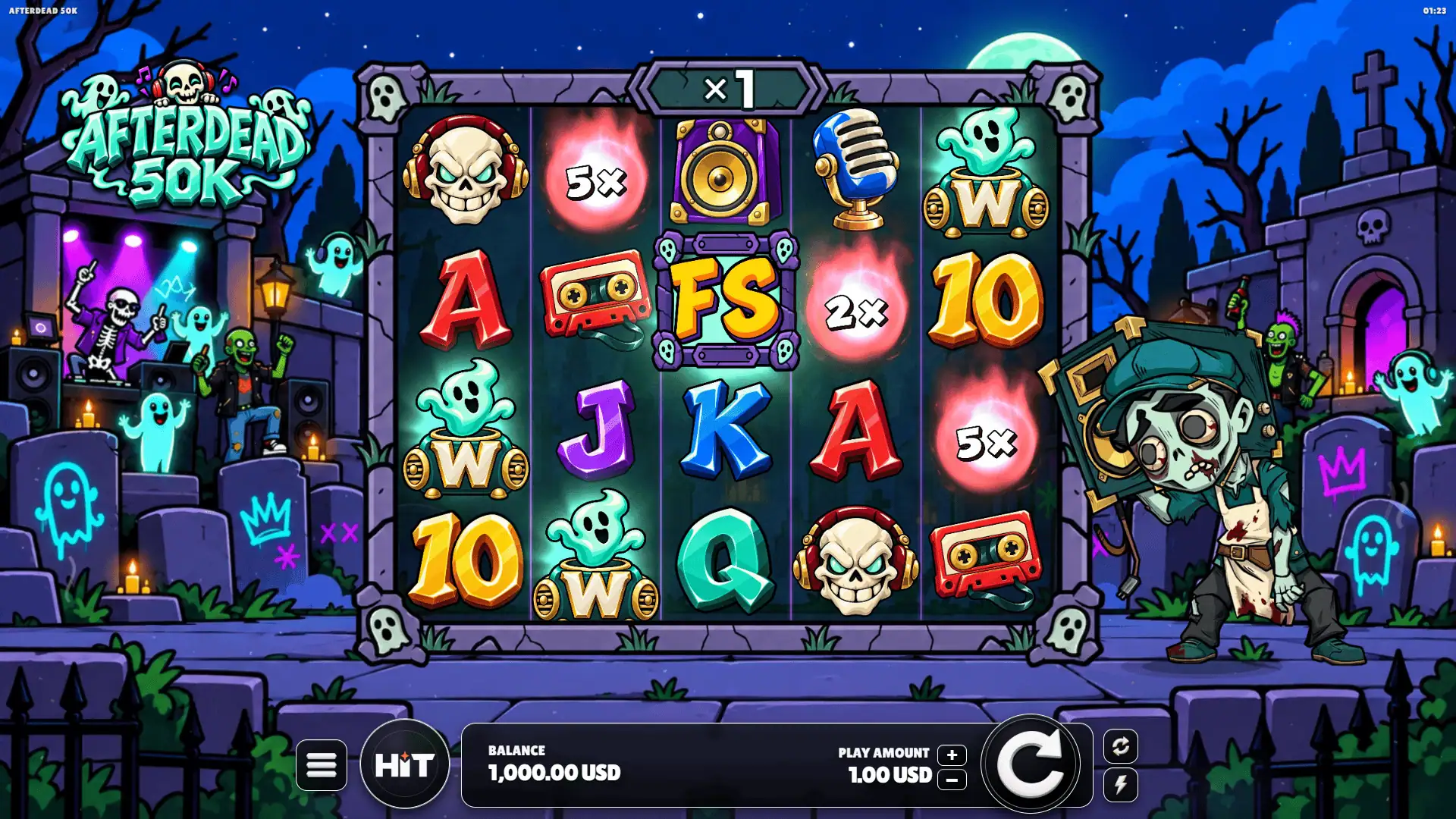 Afterdead 50k slot gameplay reels