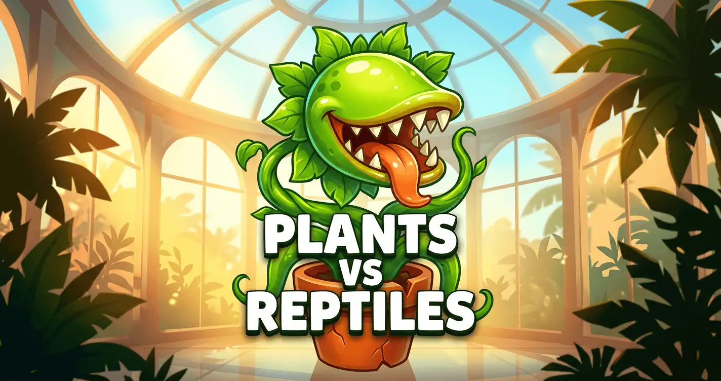 Plants vs Reptiles Slot Demo by Hustler slot cover image