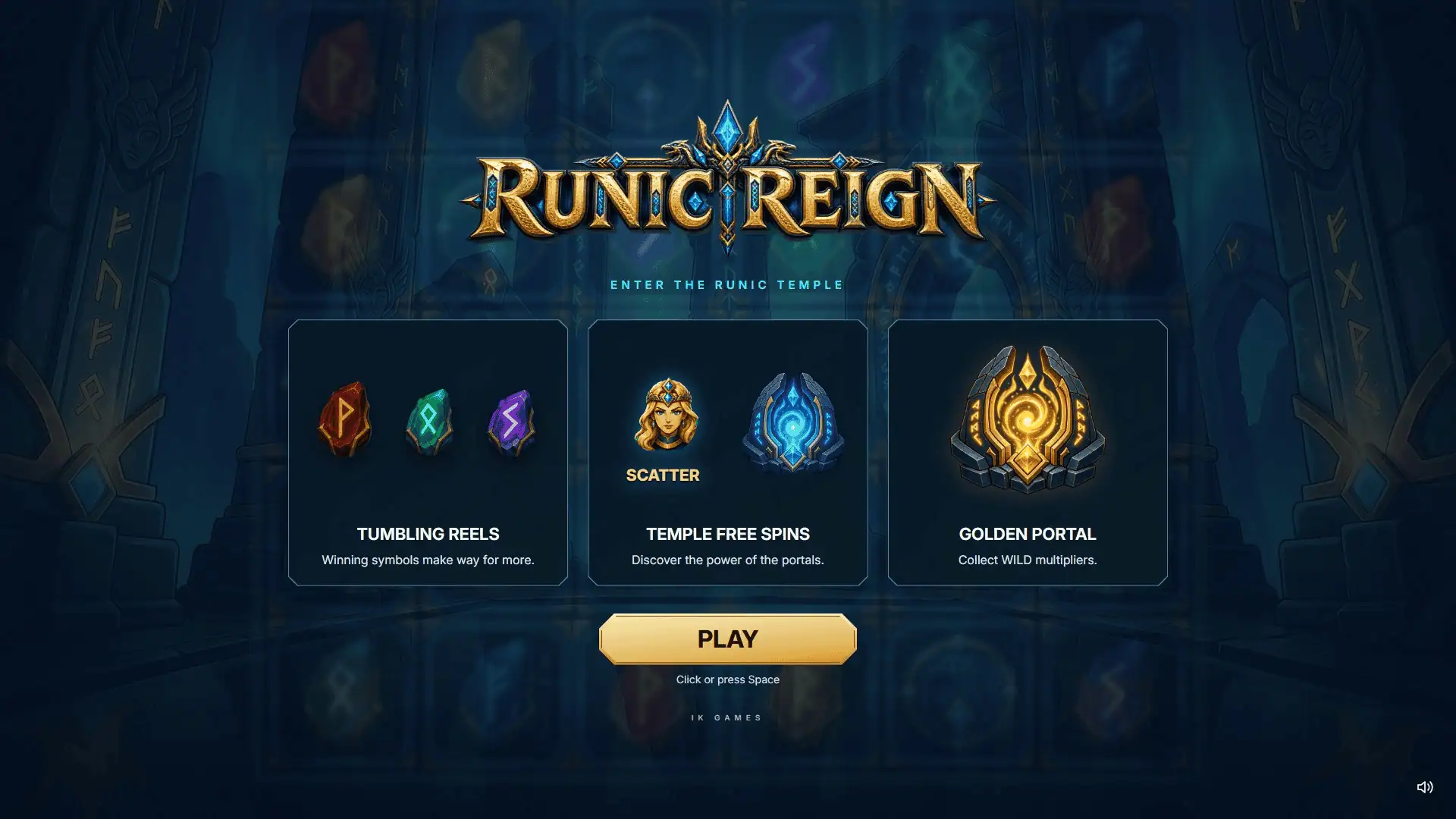 Runic Reign slot intro screen