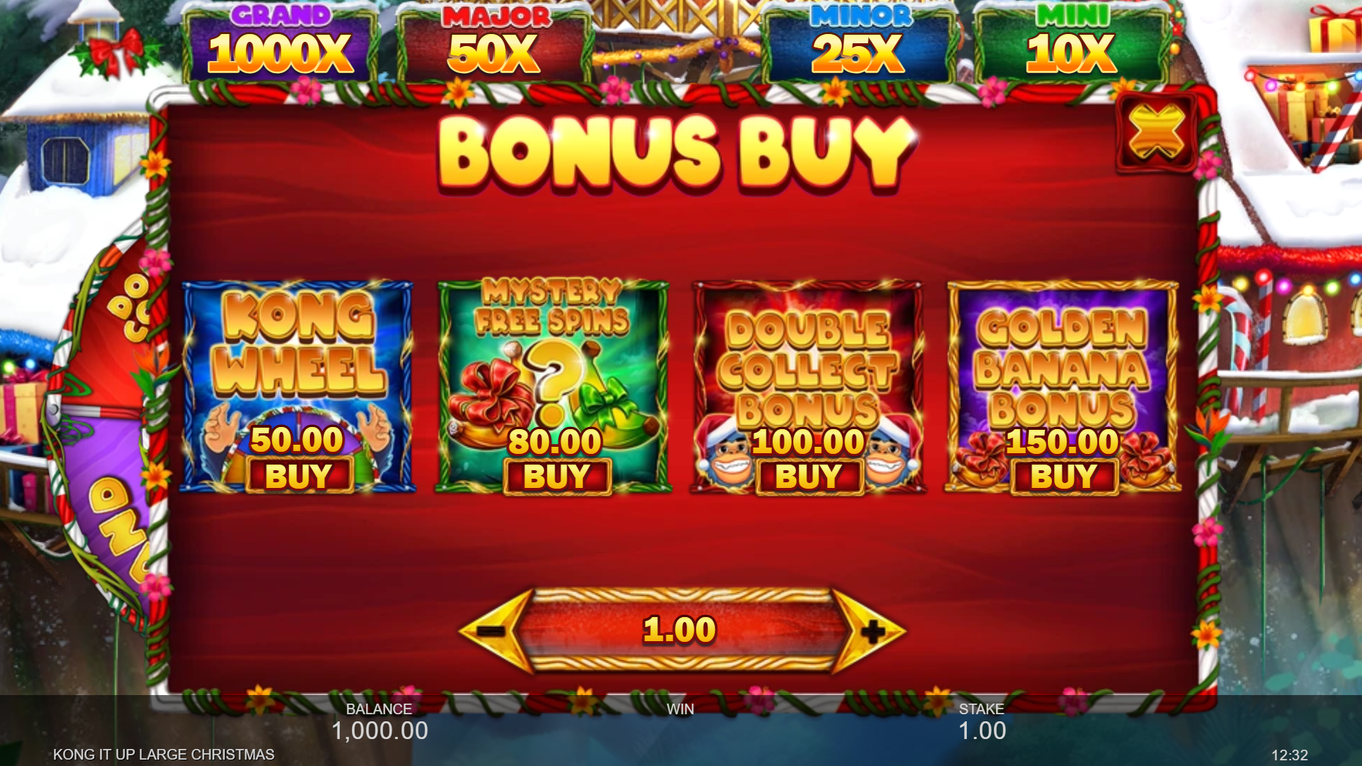 Kong It Up! Large Christmas bonus buy menu