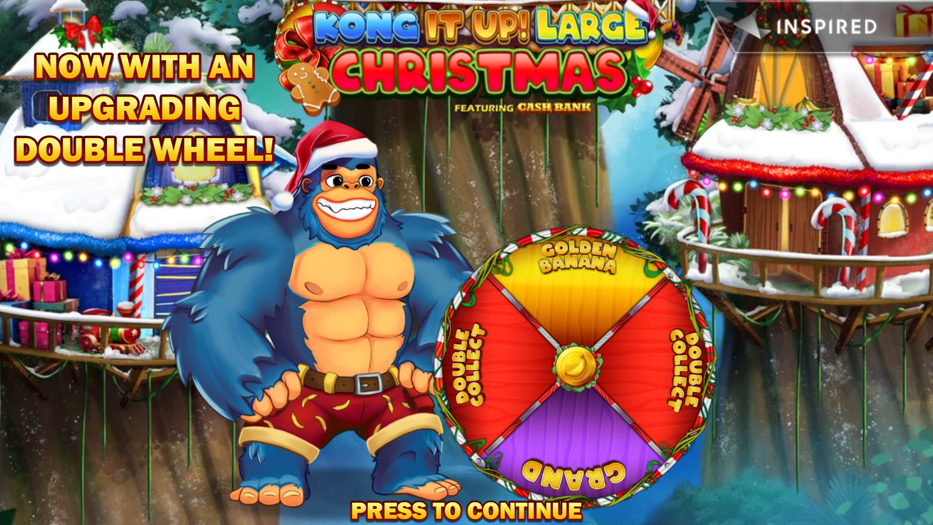 Kong It Up! Large Christmas slot intro screen