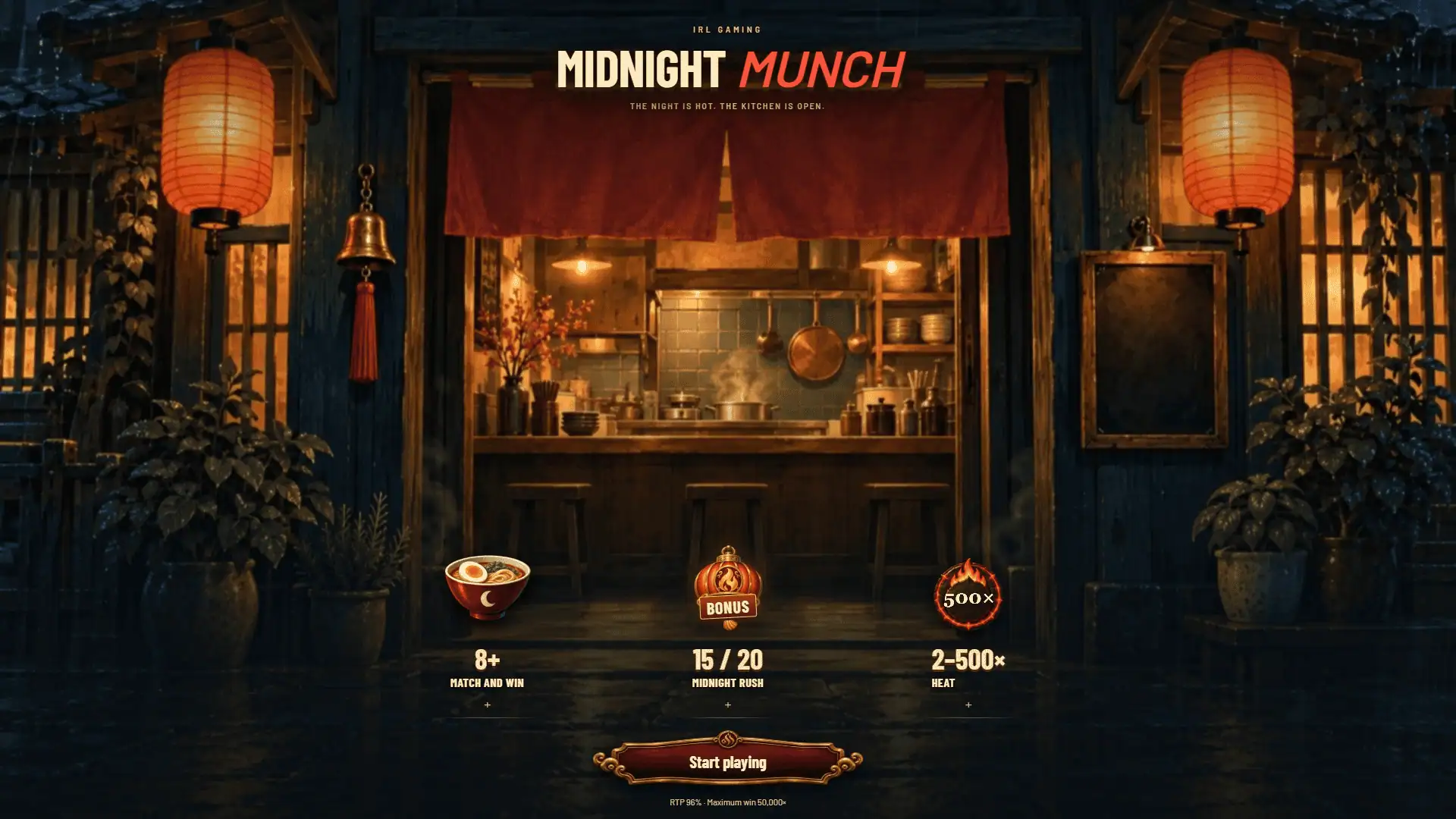 Midnight Munch slot intro screen