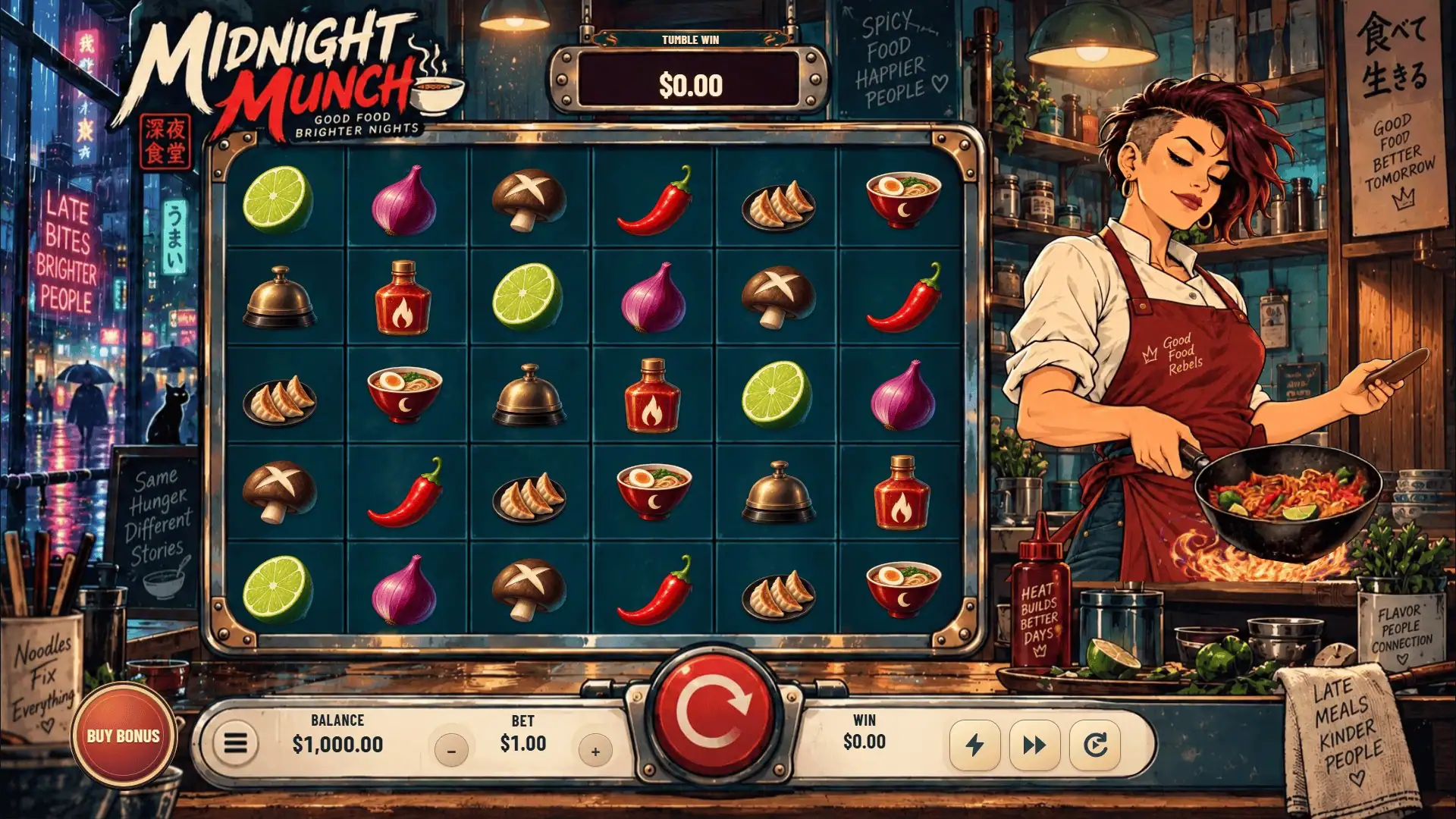 Midnight Munch slot gameplay reels