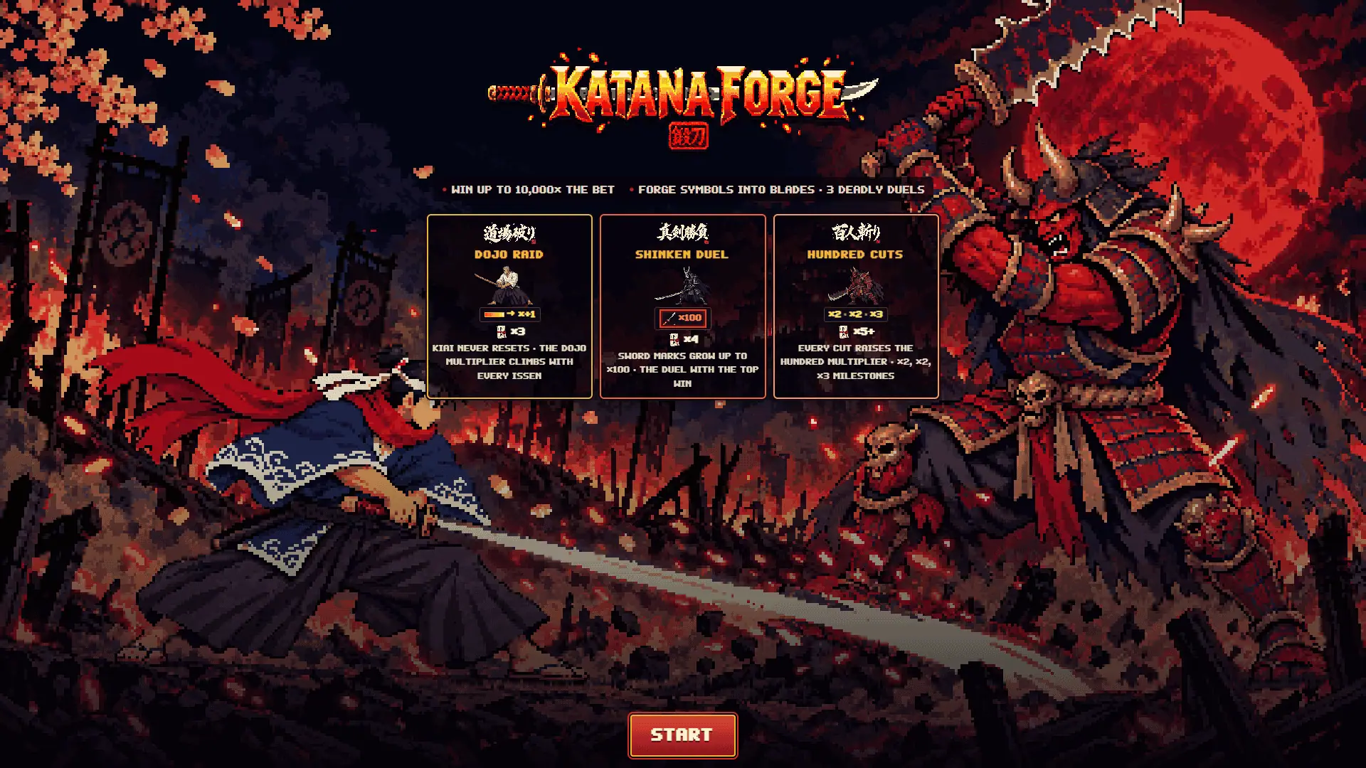Katana Forge slot intro screen