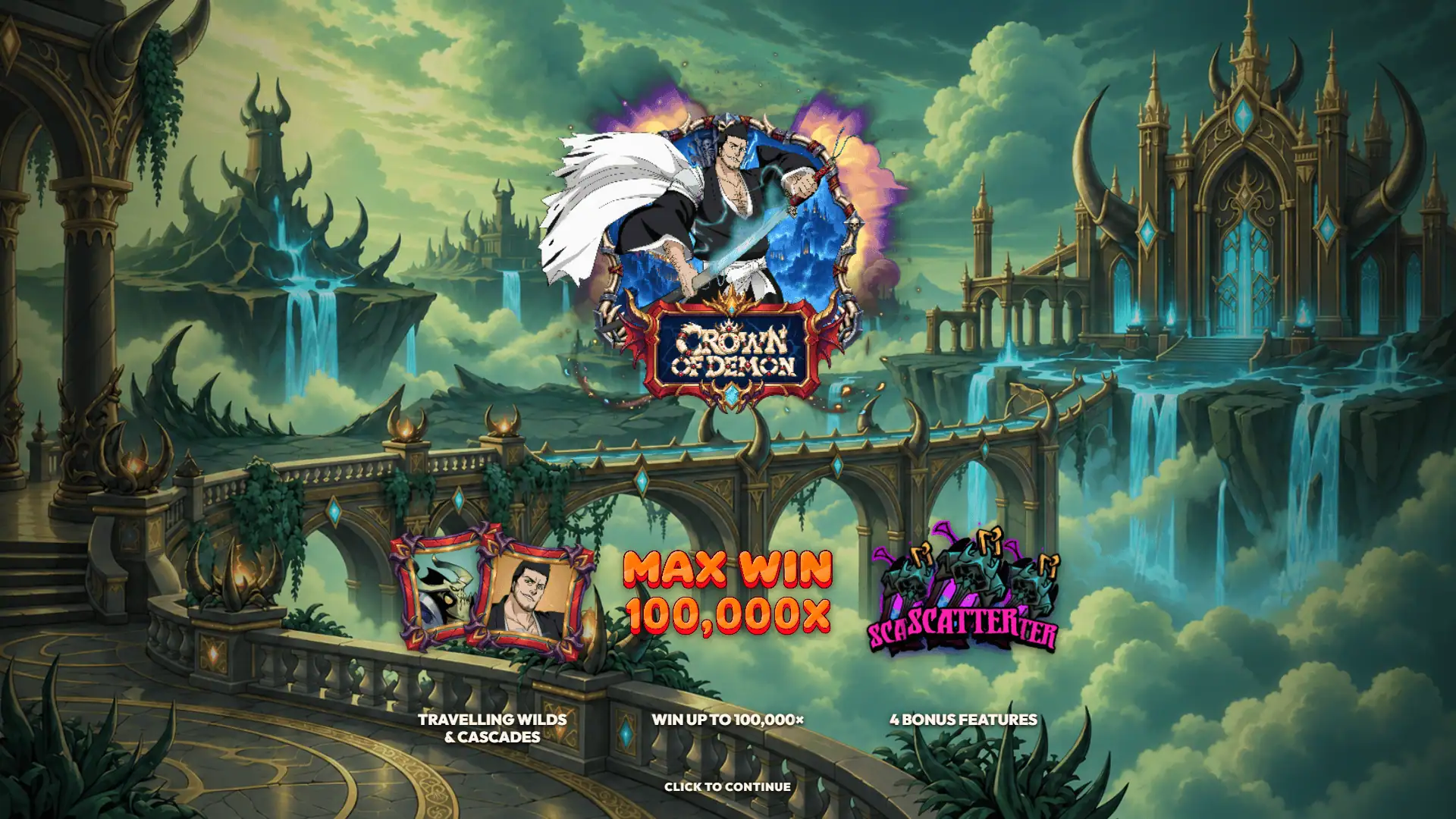 Crown of Demon slot intro screen