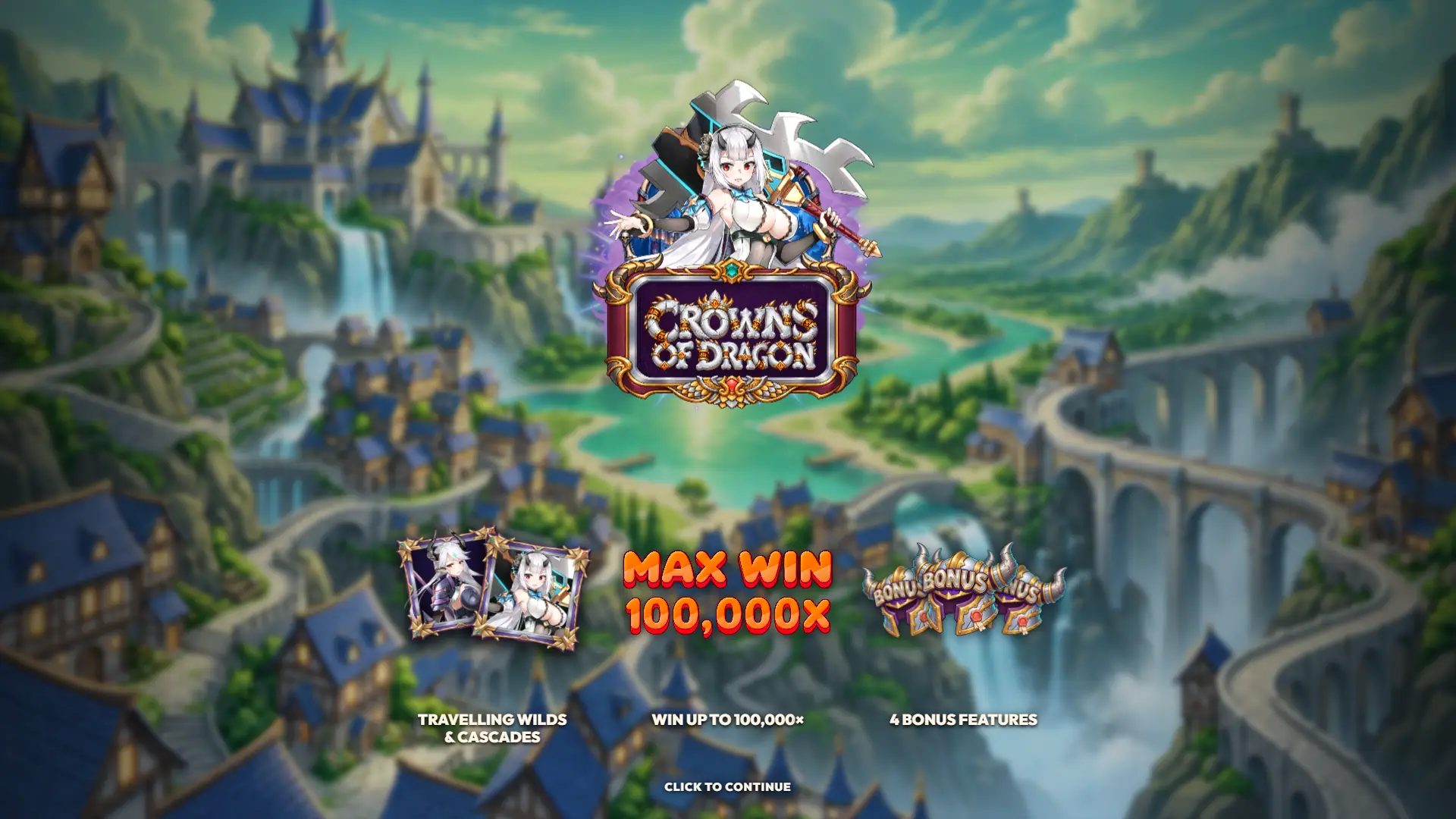 Crown of Dragons slot intro screen