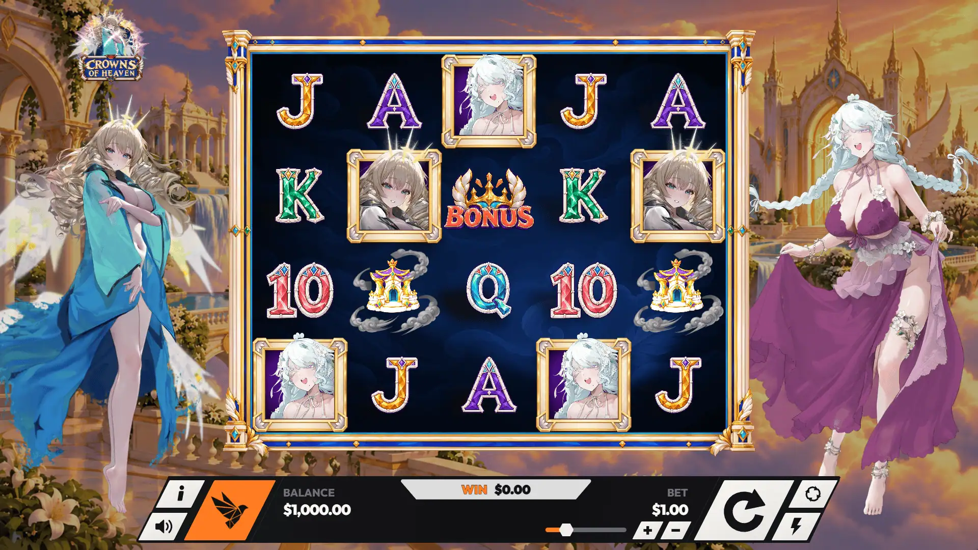 Crown of Heaven slot gameplay reels