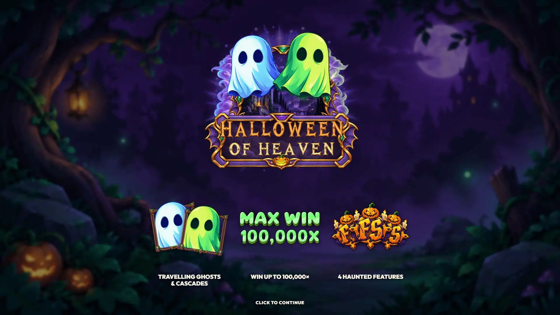 Halloween of Heaven slot intro screen