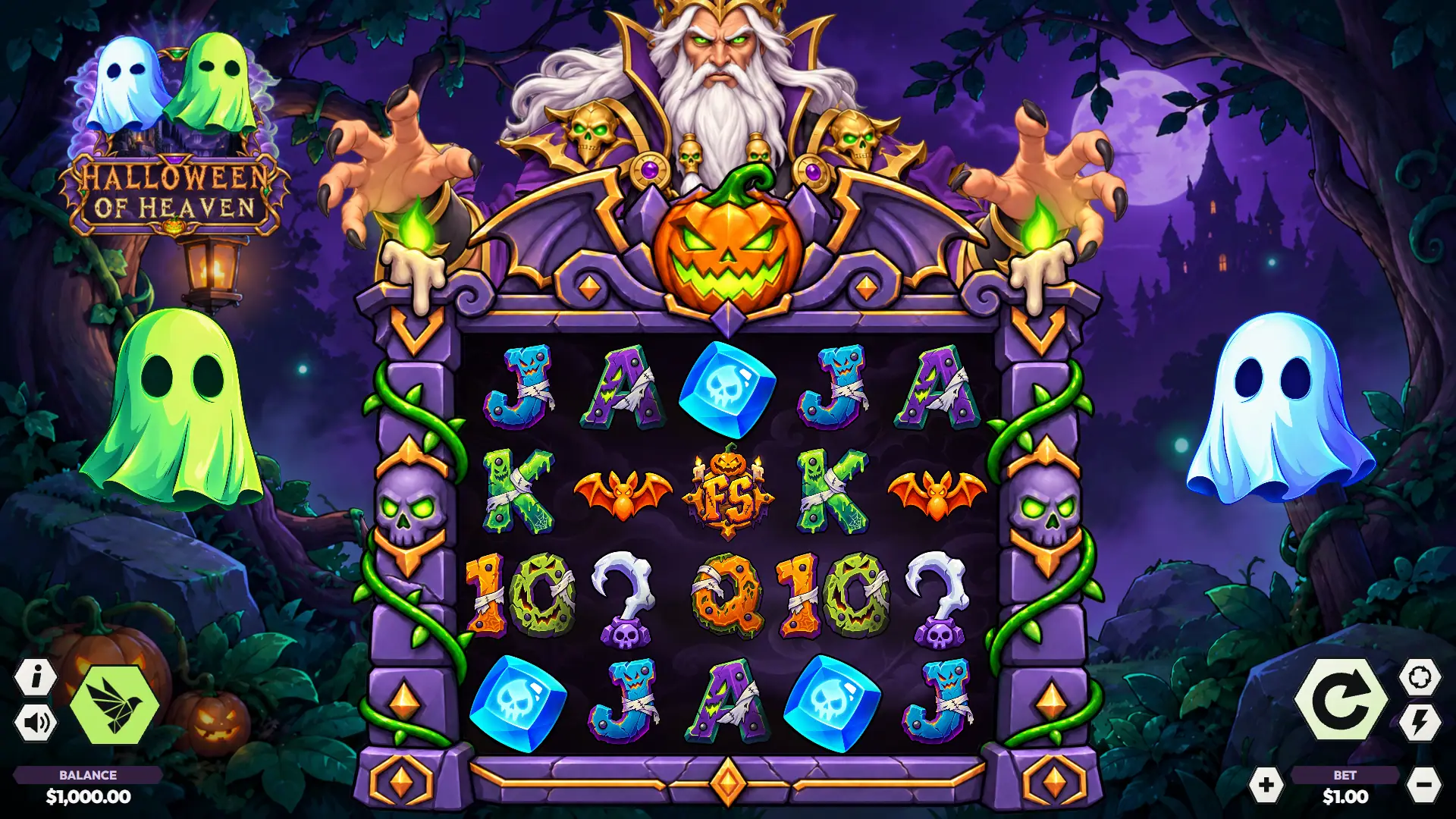 Halloween of Heaven slot gameplay reels