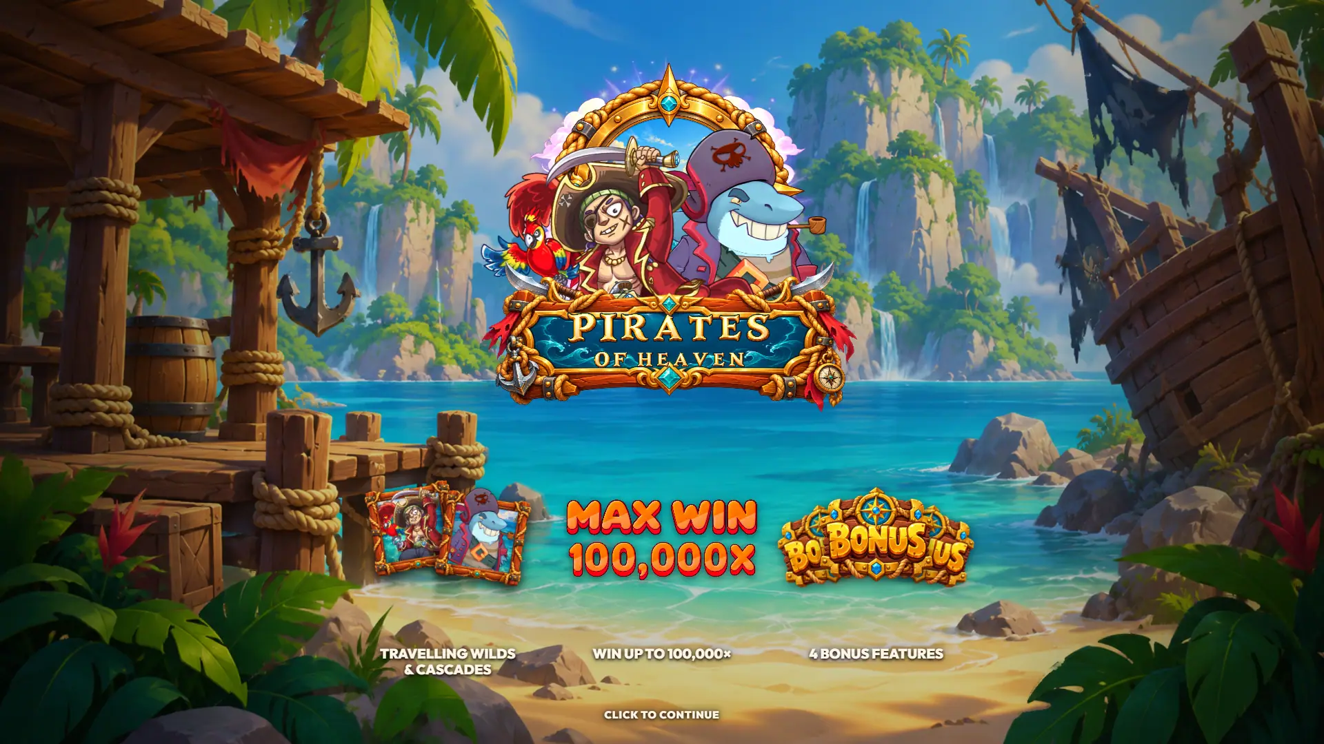Pirates of Heaven slot intro screen