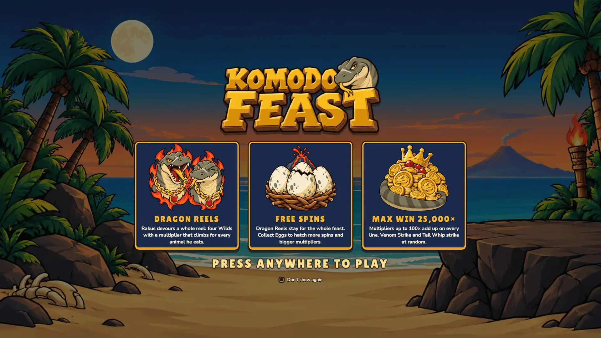 Komodo Feast slot intro screen