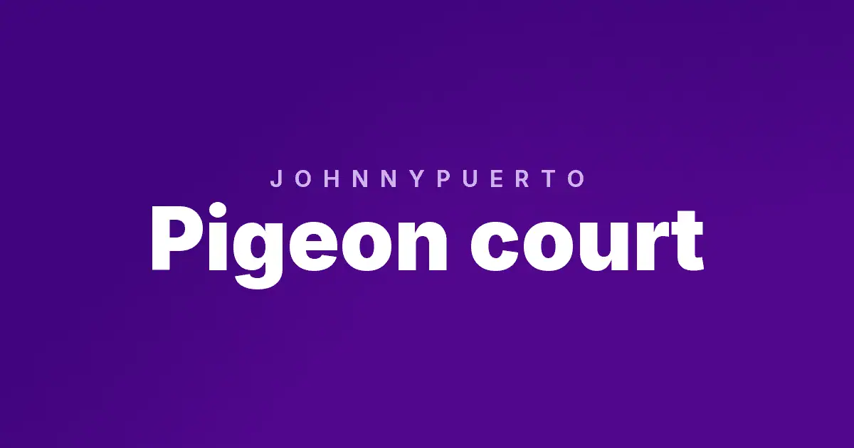 Pigeon court slot cover image