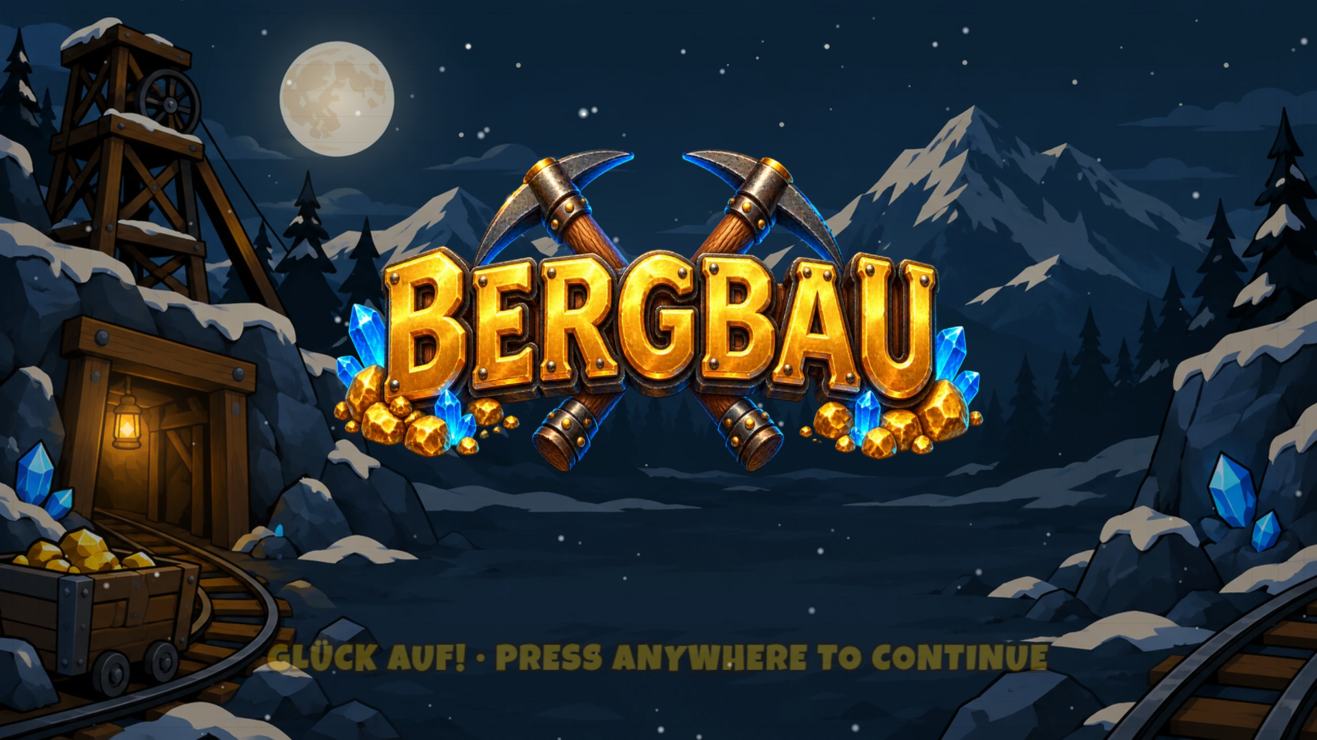 Bergbau slot intro screen