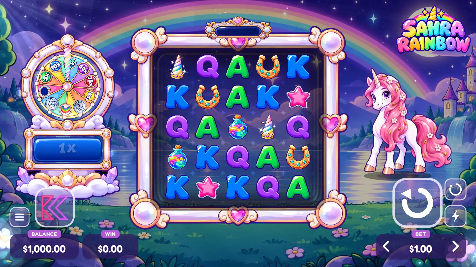 Sahra Rainbow slot gameplay reels