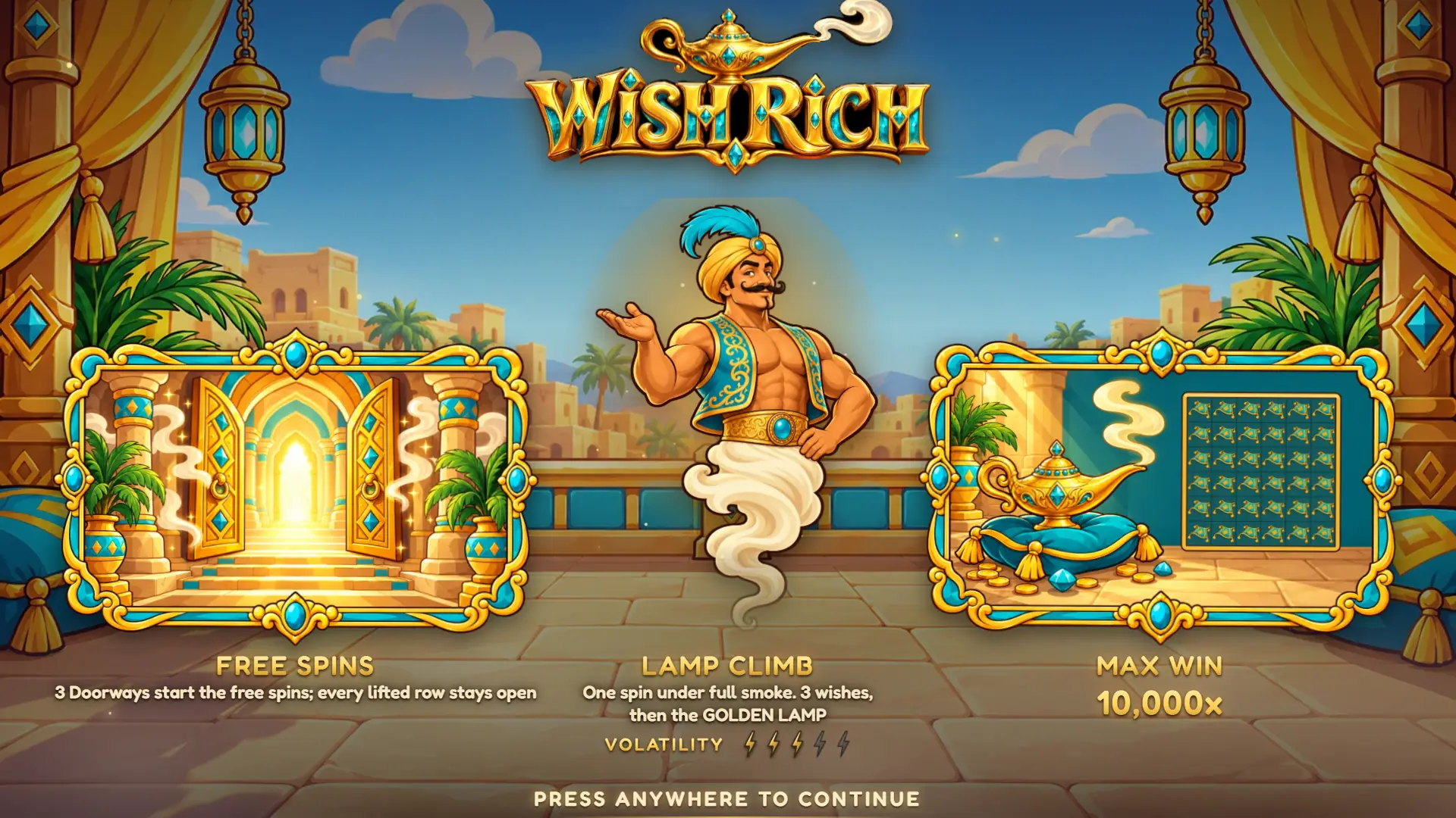 Wish Rich slot intro screen