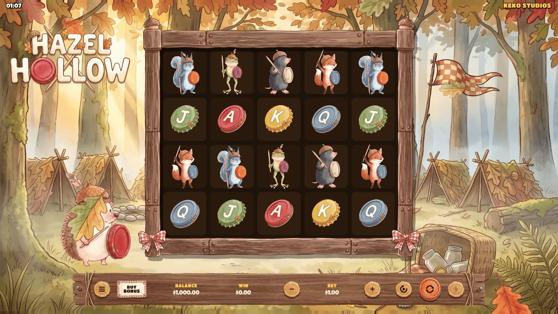 Hazel Hollow slot gameplay reels