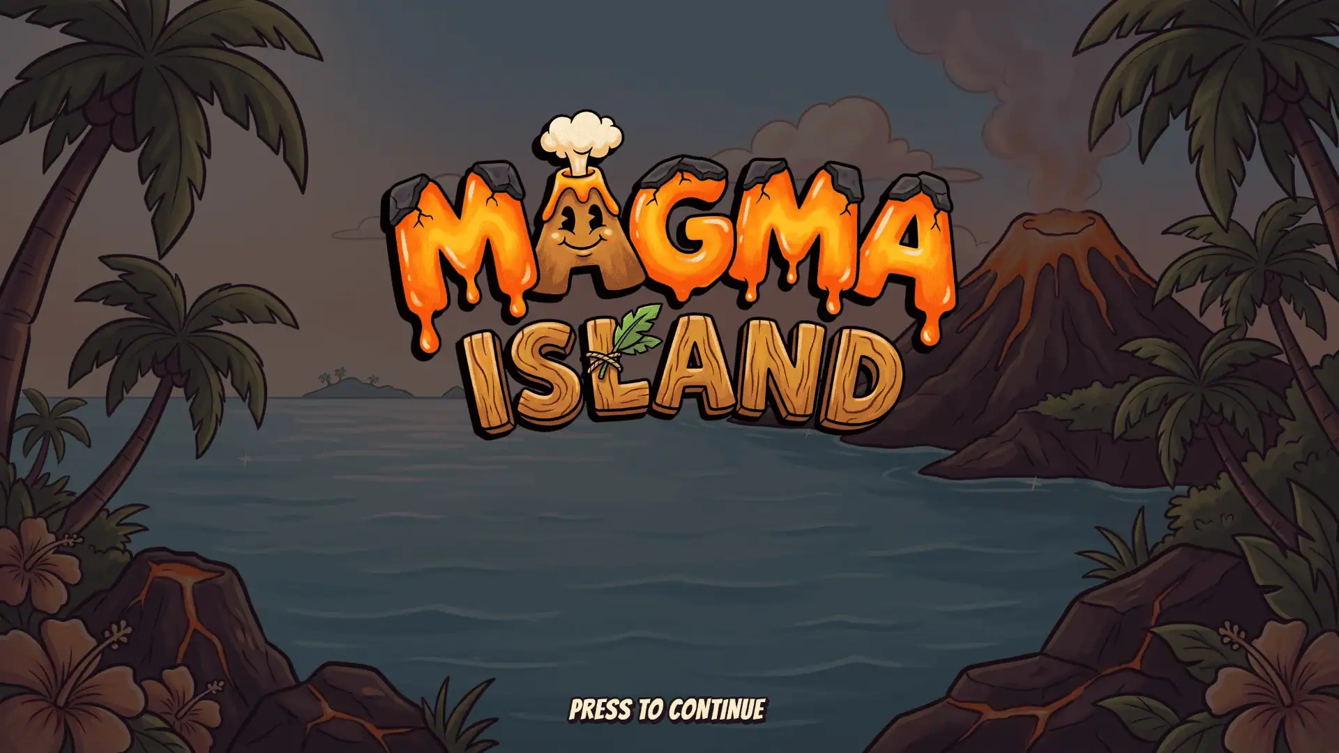 Magma Island slot intro screen