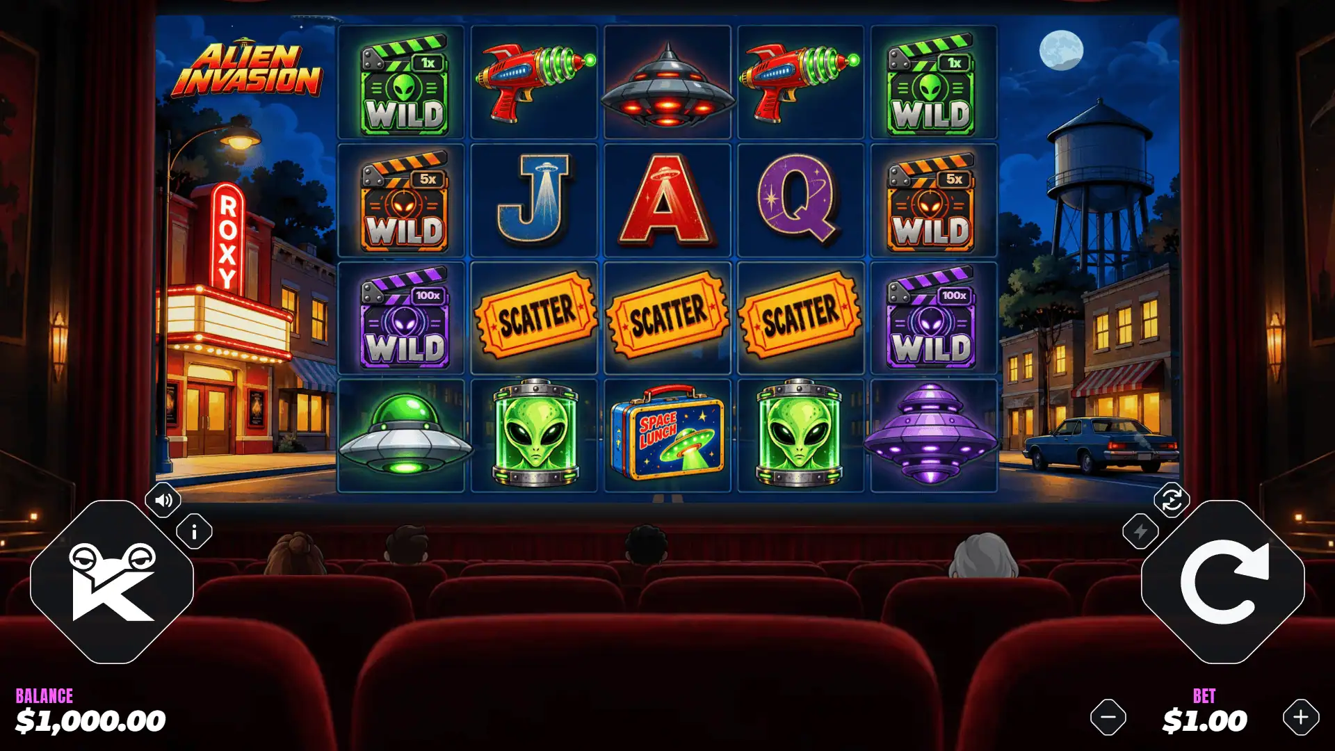 Alien Invasion slot gameplay reels