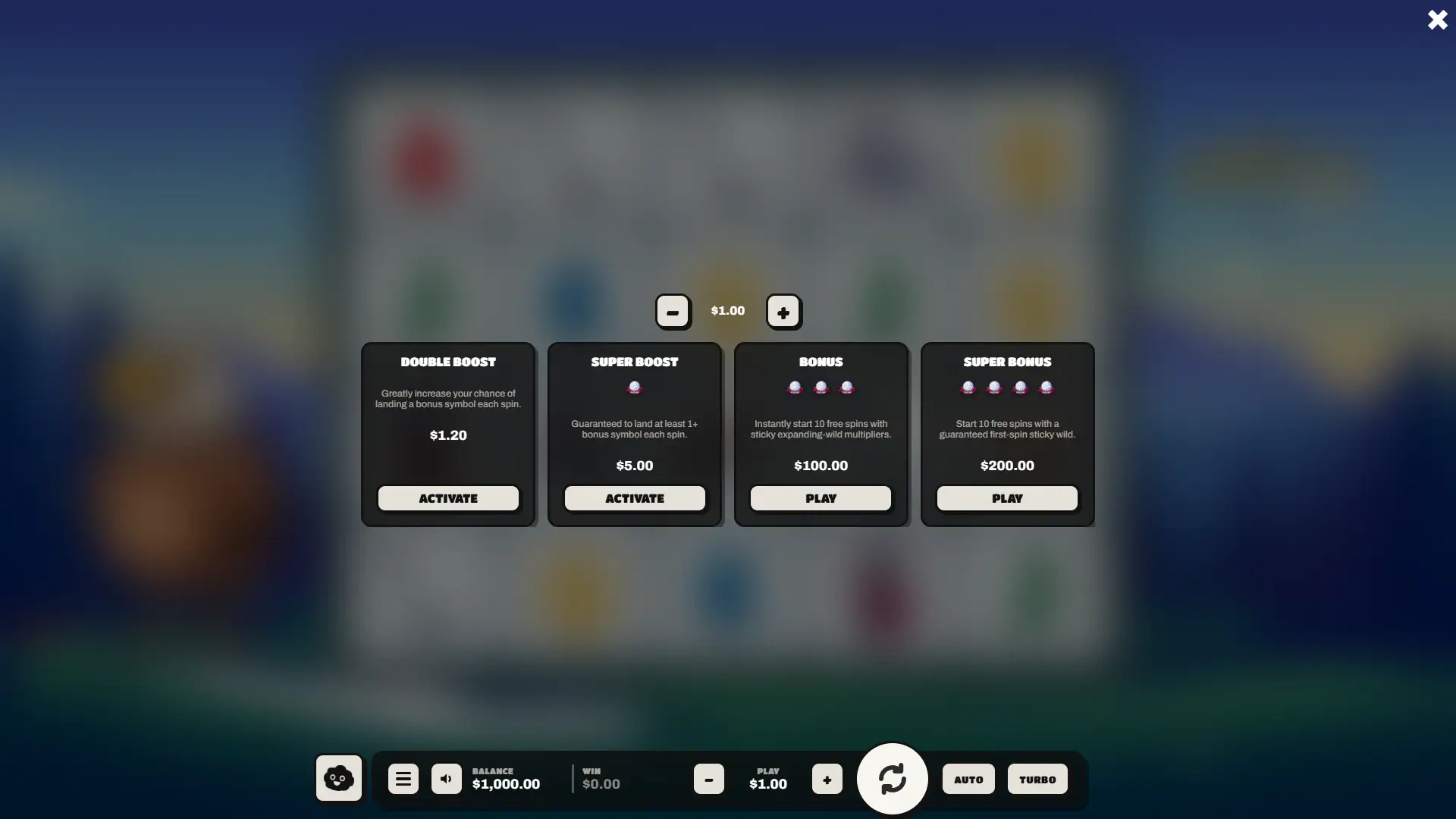 Eagle bonus buy menu
