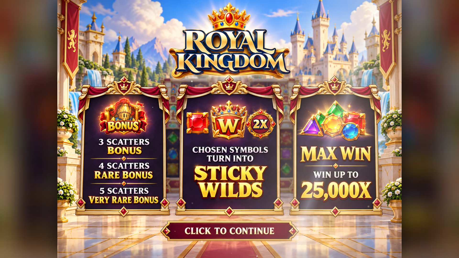 Royal Kingdom slot intro screen